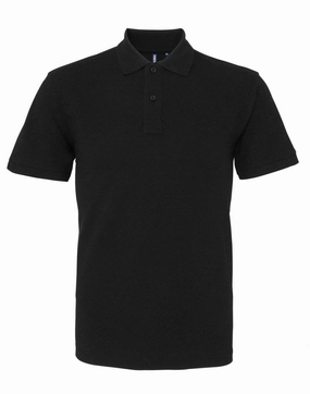 Men's Polo | BLACK Tri Blend Composition Polished Comfort