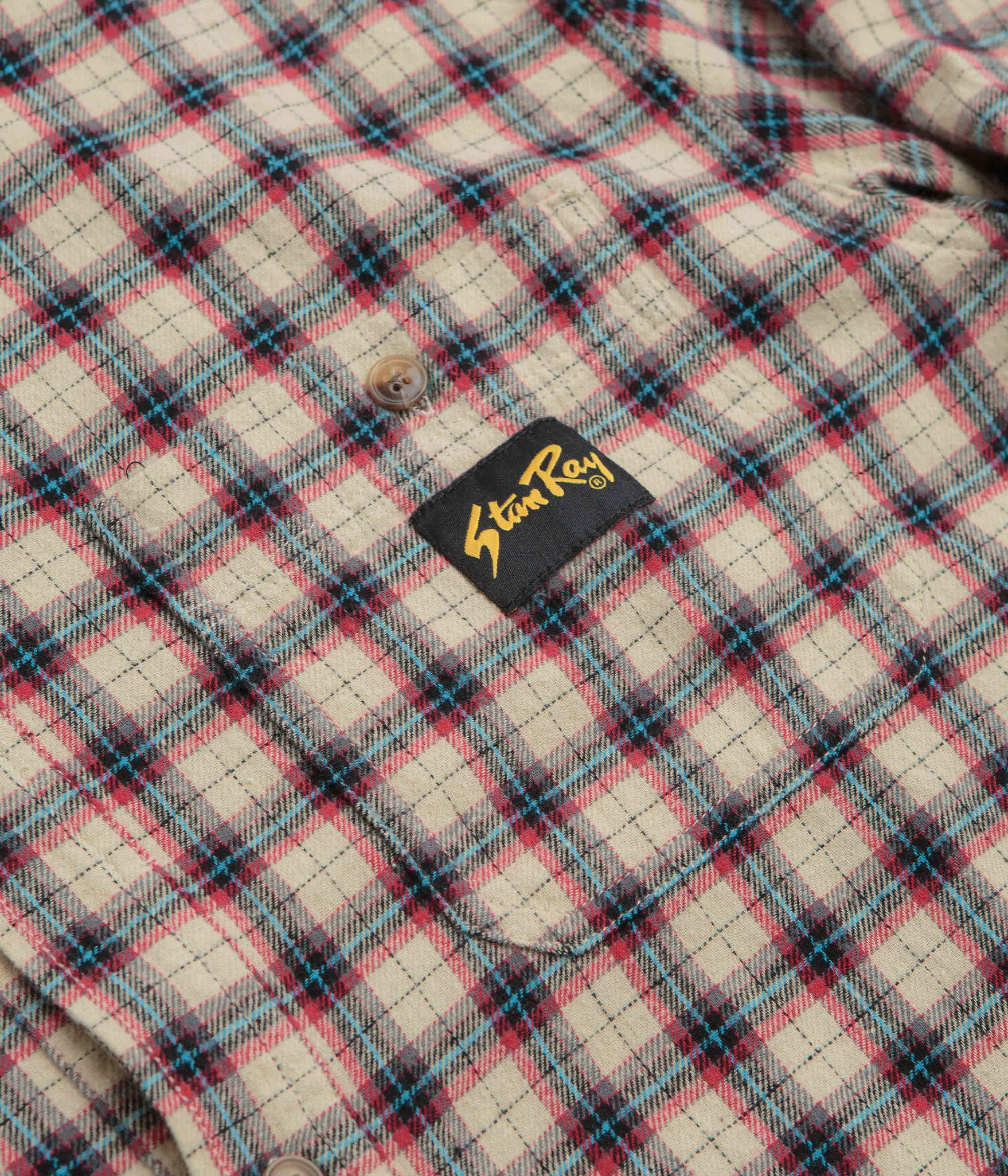Graphic Art Stan Ray Flannel Shirt - Easy Natural Plaid