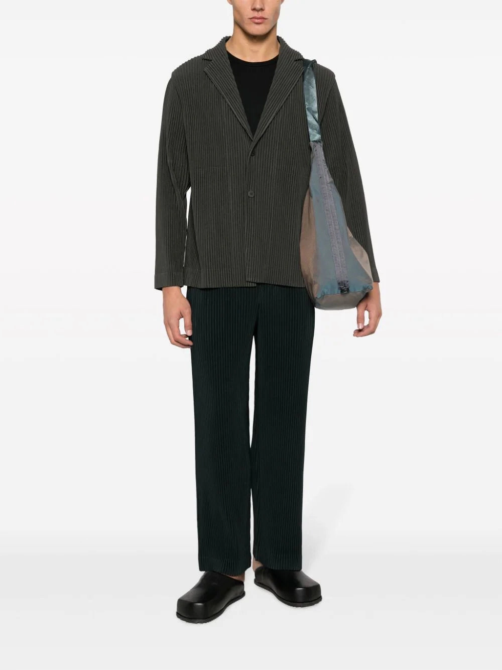 Flex Mobility System Tailored Pleated Blazer - Ebony Khaki