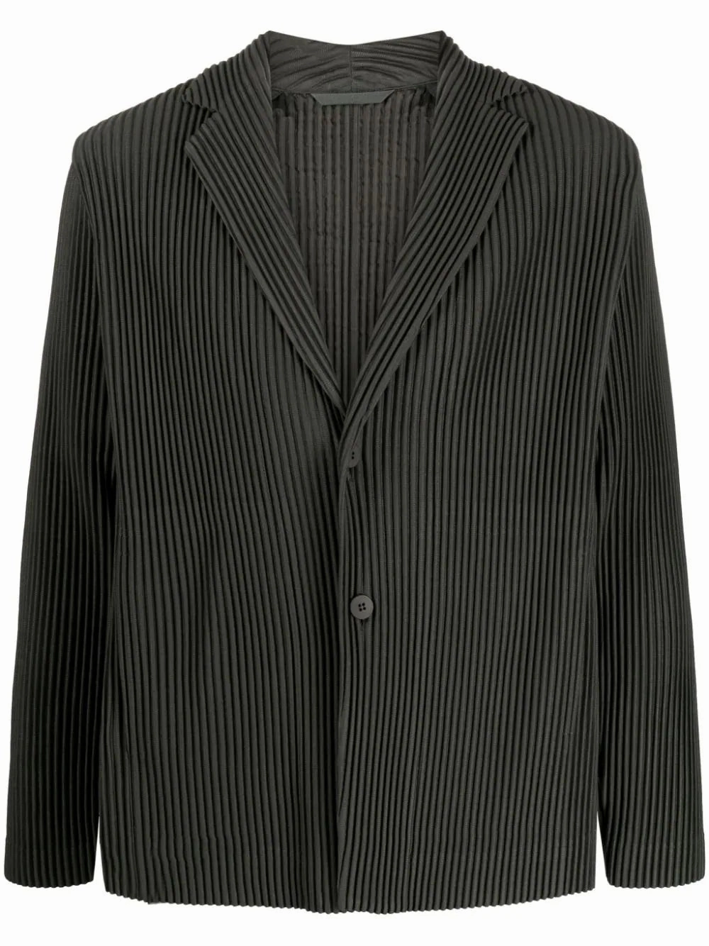 Option Effort Tailored Pleated Blazer - Ebony Khaki