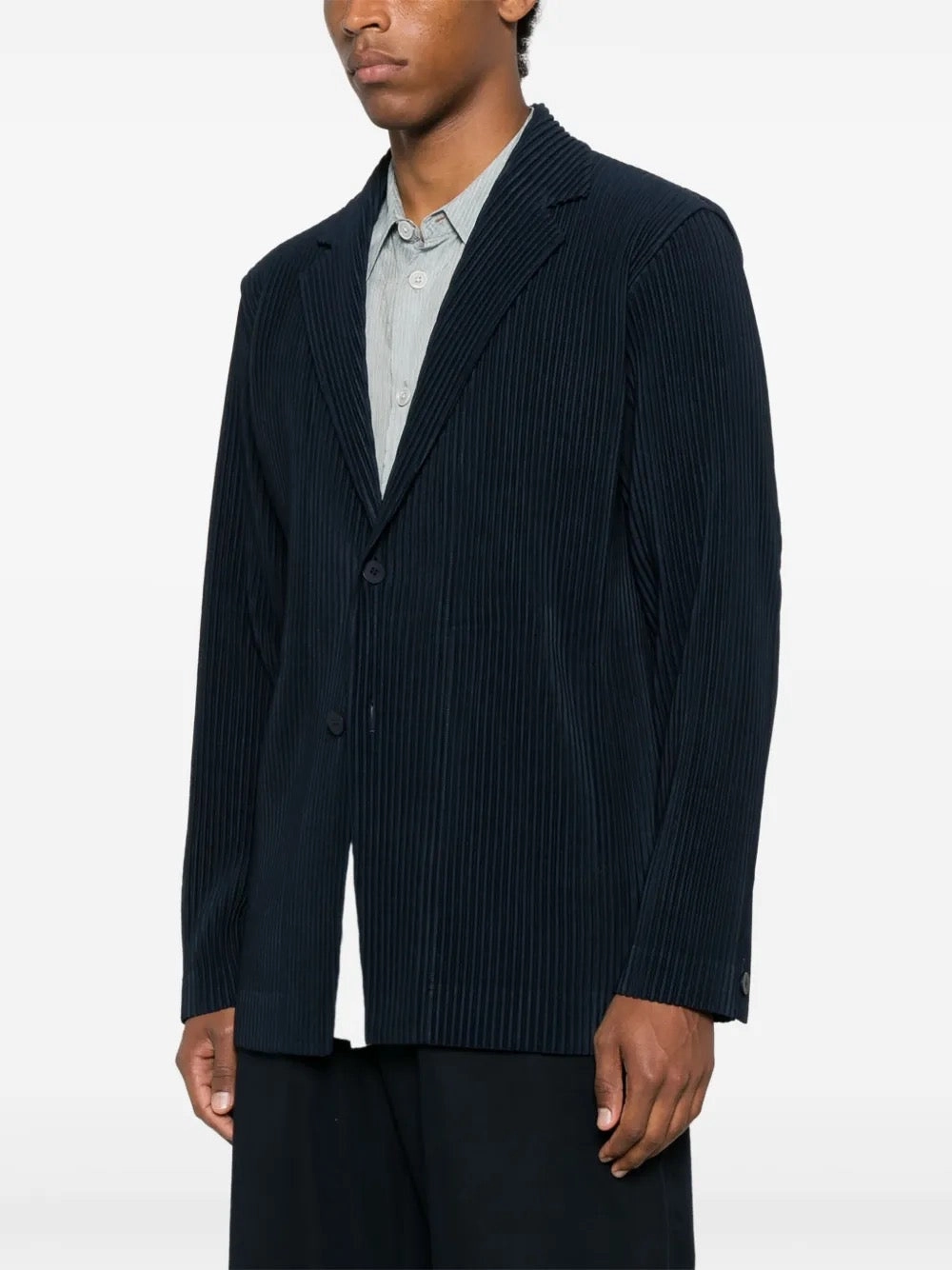 Tailored Pleats Jacket - Midnight Blue Lightweight Padding