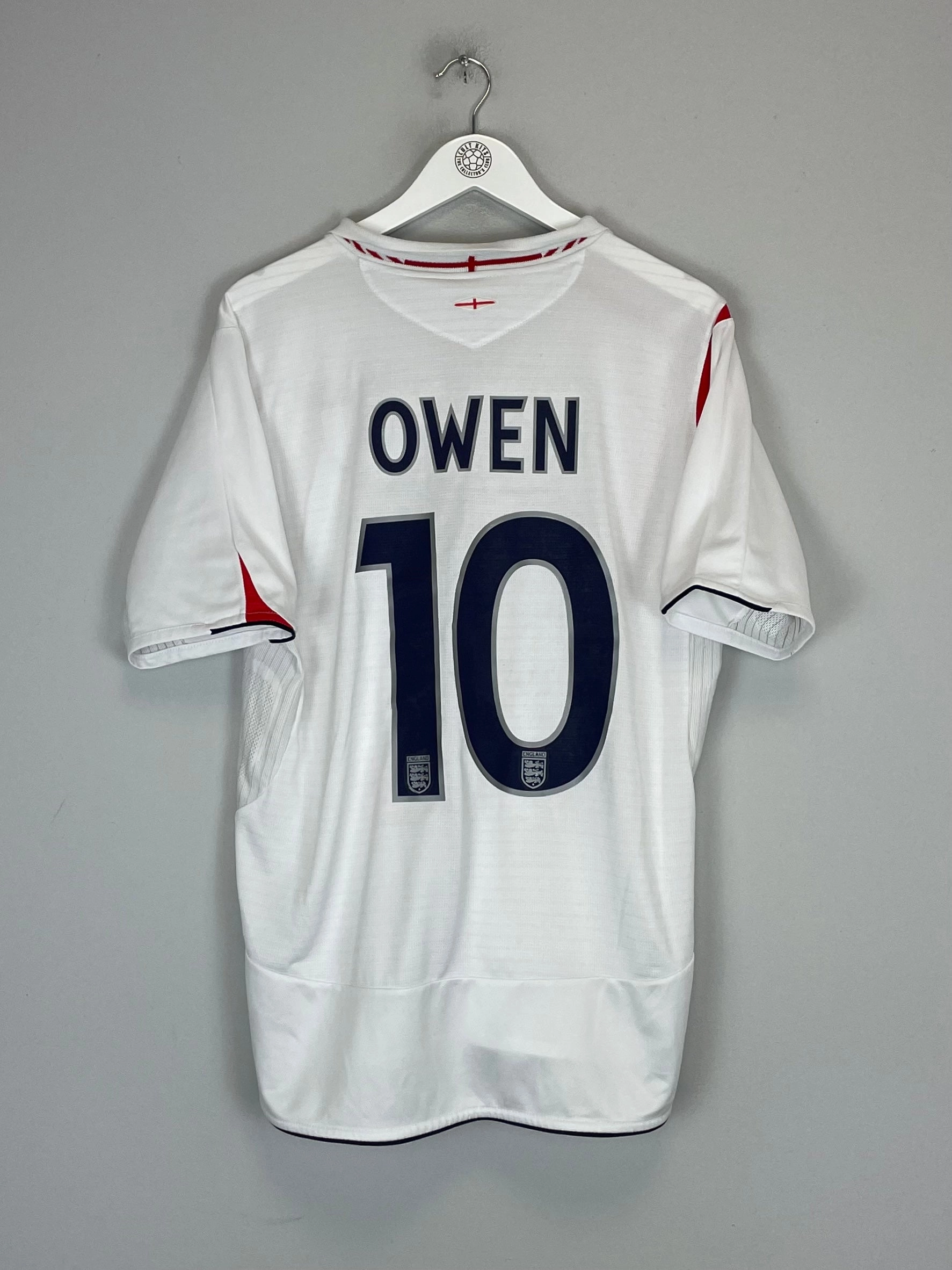 2005/07 ENGLAND OWEN #10 HOME SHIRT (L) UMBRO Temperature Regulating Lining