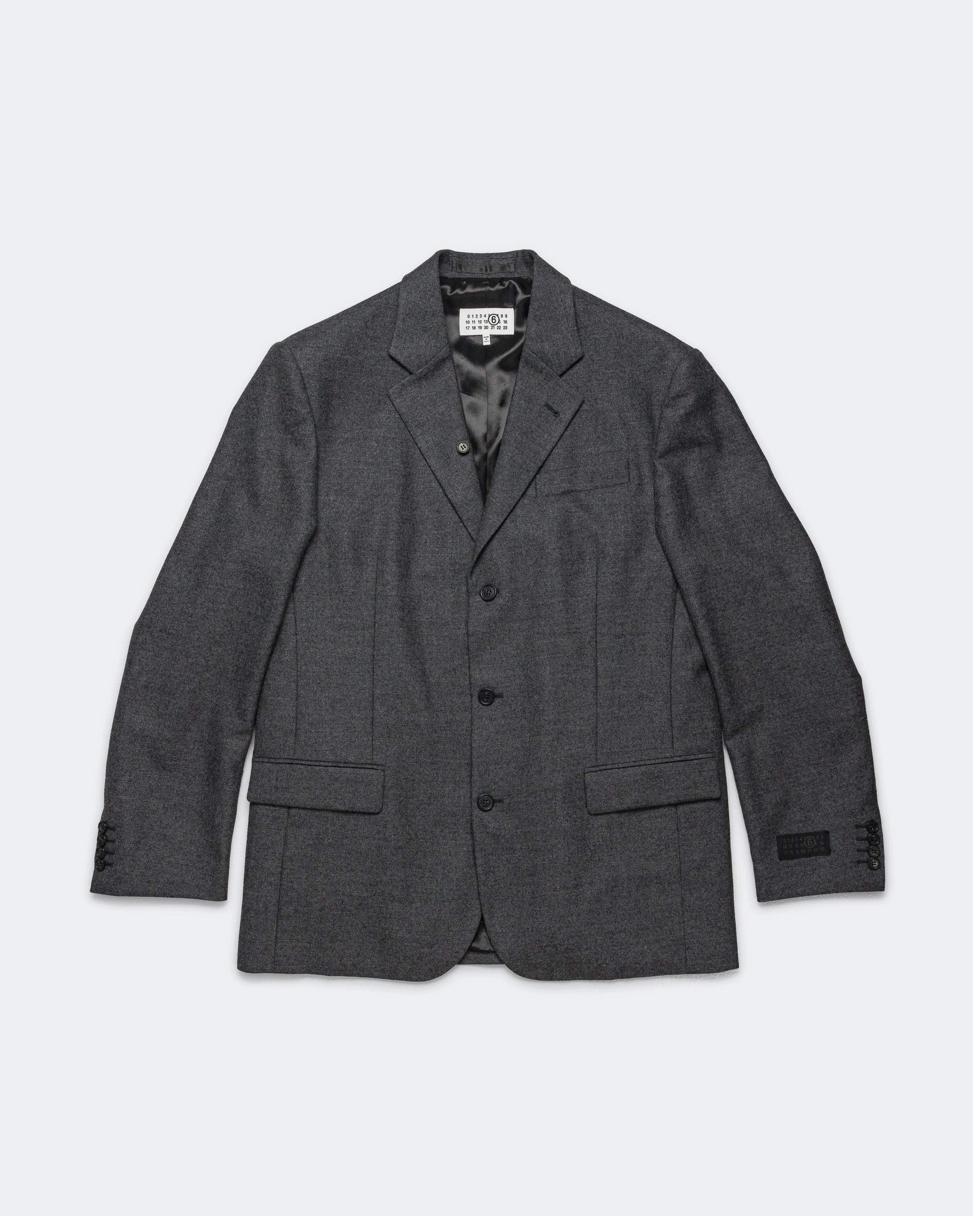 Ultraviolet Protection Weight Distribution System Tailored Wool Jacket - Dark Grey Melange
