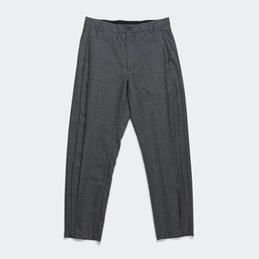 Tailored Wool Trousers - Dark Grey Melange Fashion Layer