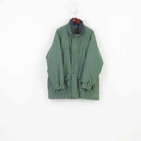 Klepper Men 54 Jacket Green Full Zipper Pockets Nylon Walking Sportswear Vintage Top Linen