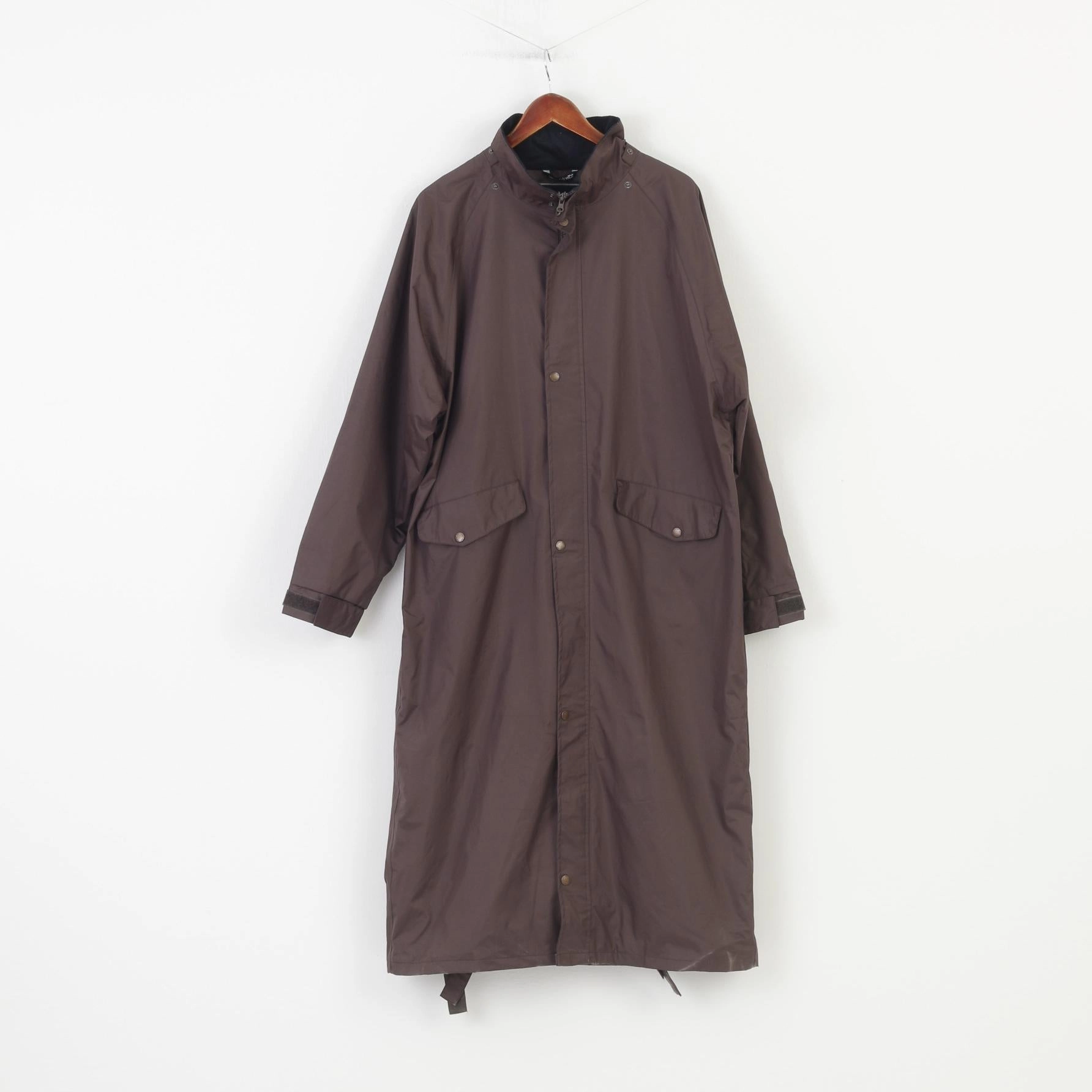 Target Dry Men L Coat Brown Long Full Zipper Waterproof Vintage Top Ergonomic Fit