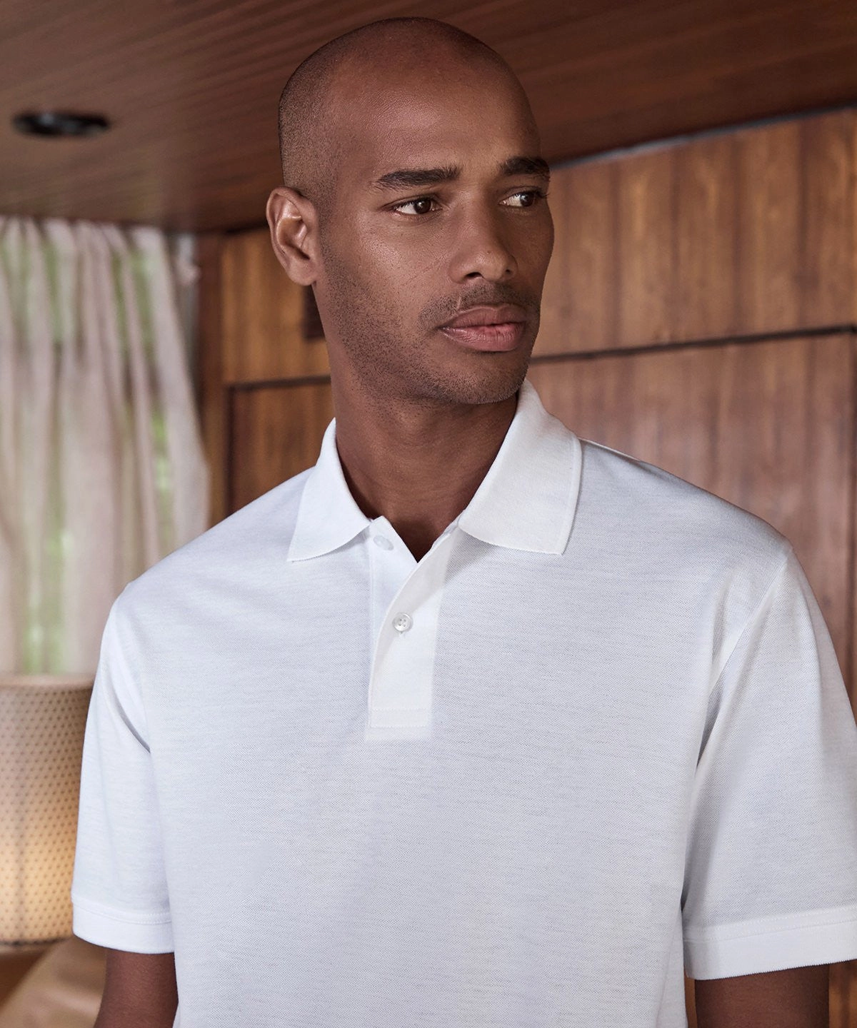 Smooth Flatlock Seams Regular fit recycled Superwash Polo | WHITE