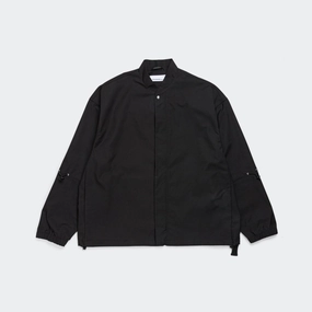Textured Finish Tech Overshirt - Black