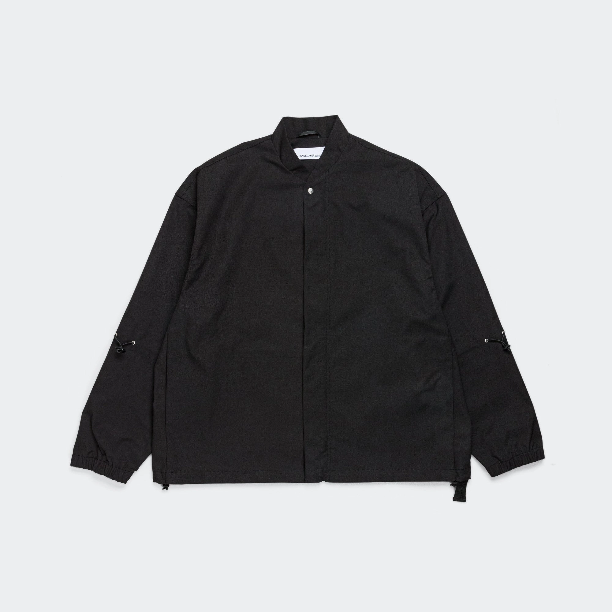 Textured Finish Tech Overshirt - Black