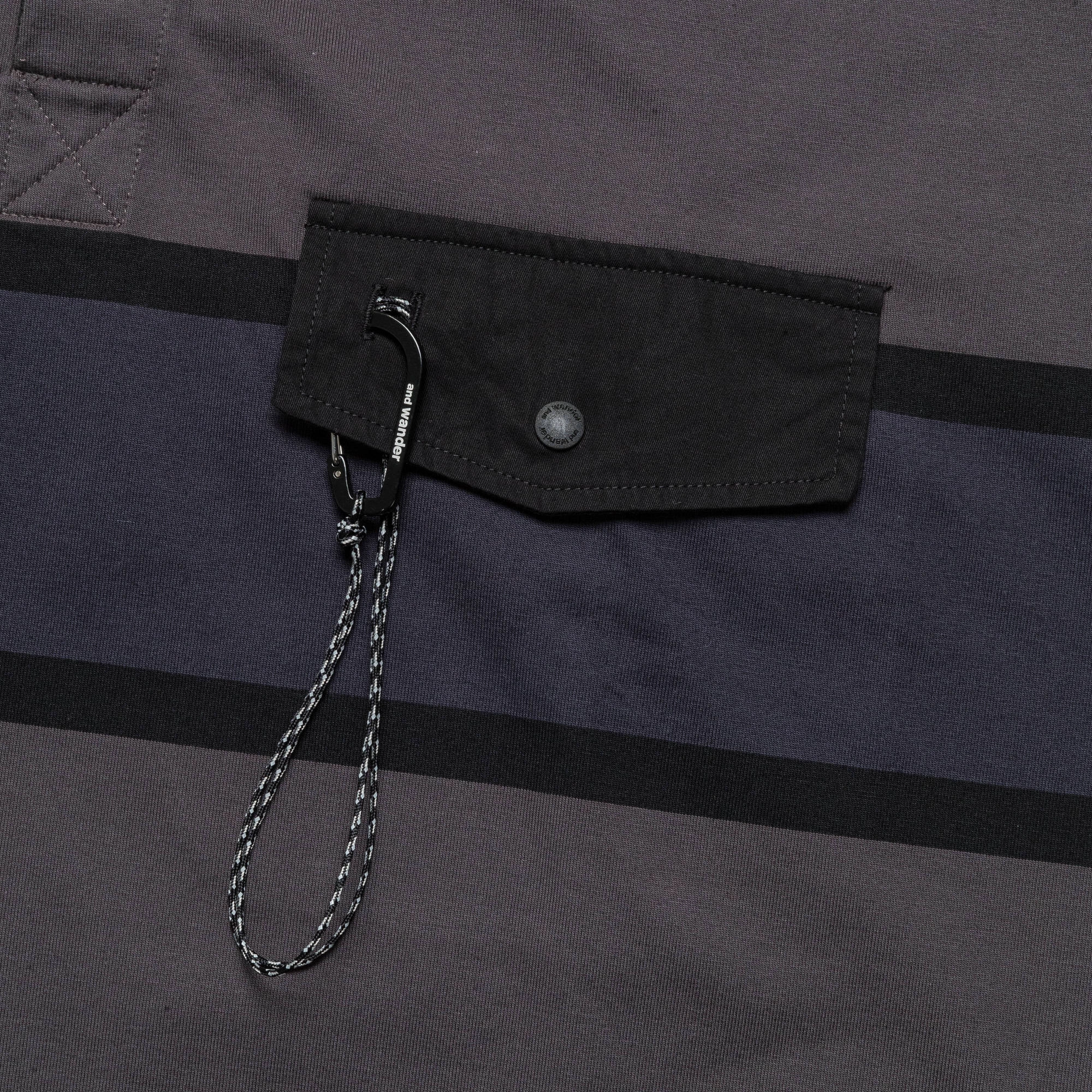 Tech Rugby Shirt x and wander - Black Road Trip Ready Reinforced Seams