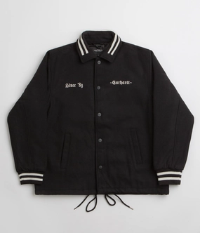 Snow Adventure suitable for talent shows Carhartt Wool Coach Jacket - Black / Wax