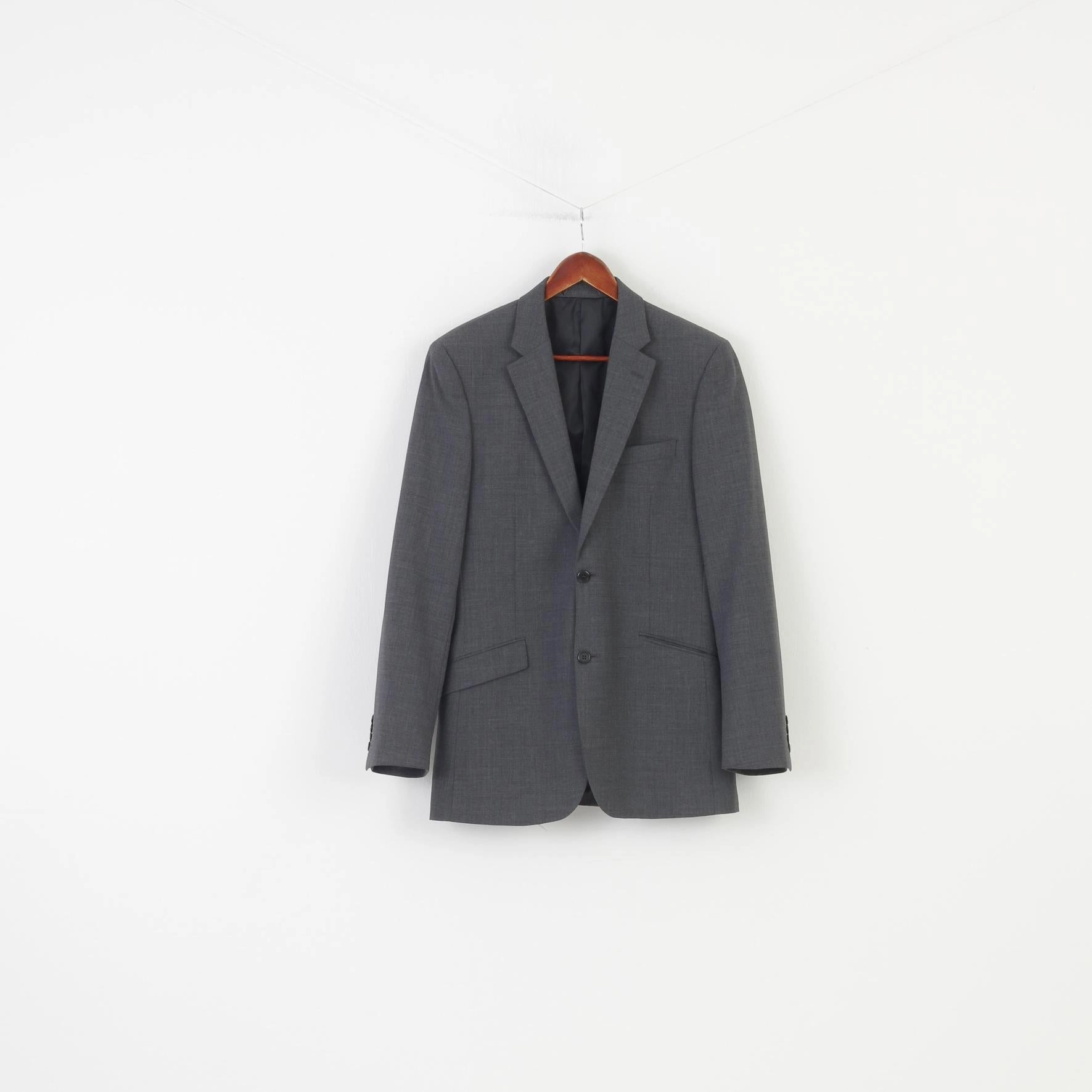 Reinforced Seams elastic waistband Charlton Gray Men 38 Blazer Grey Breasted Exclusively at Slaters Mens Wear Jacket Top