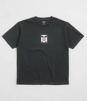 Obey Icon Face T-Shirt - Pigment True Vintage Black back to school