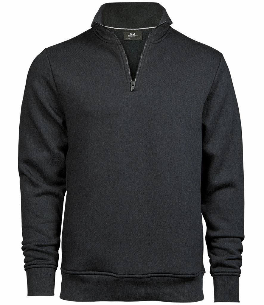 product review non hooded Tee Jays Half Zip Sweatshirt | DARK GREY