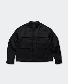 ESC Raw Cut Jacket - Black Relaxed Layers Crisp Look