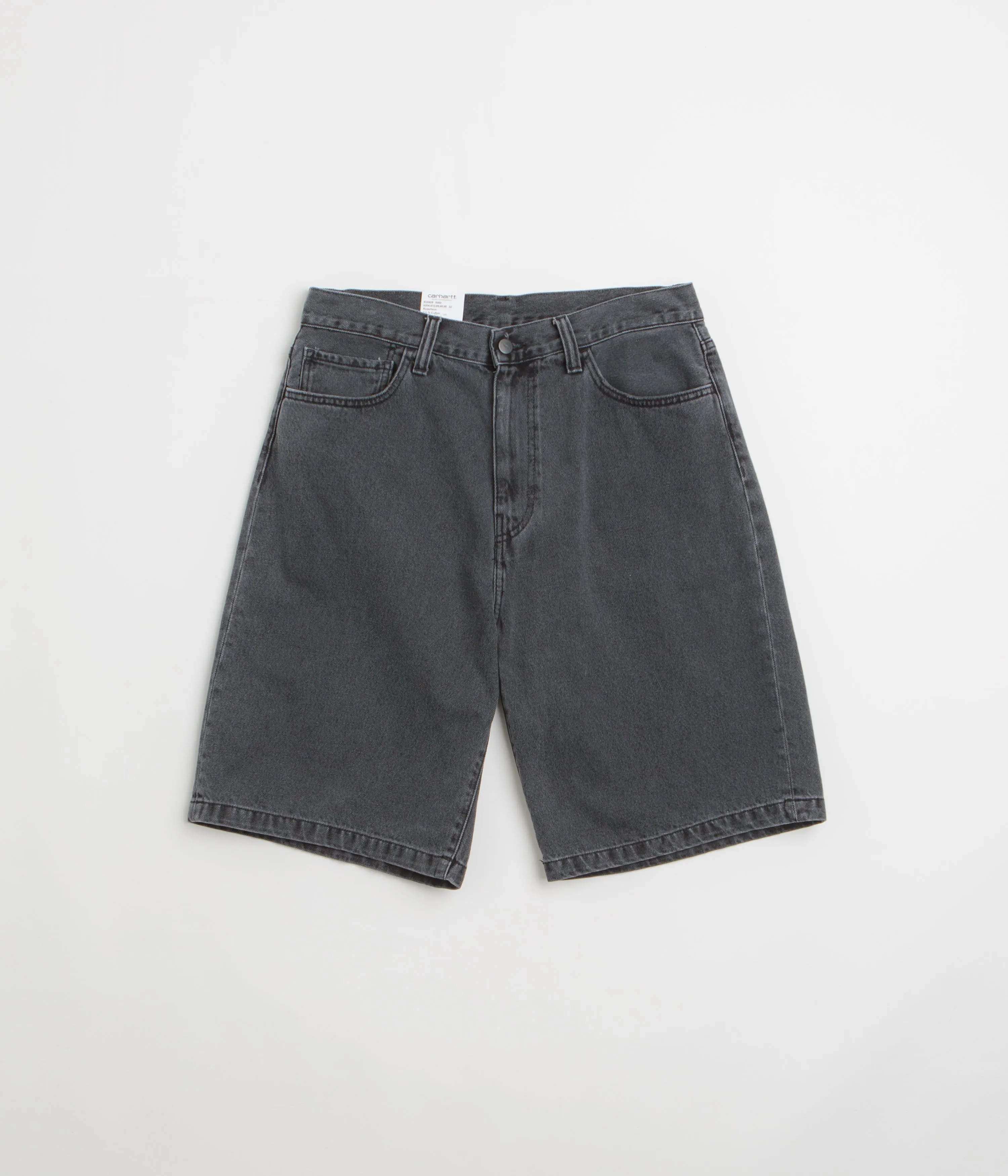 Carhartt Landon Shorts - Black Heavy Stone Wash Easy Wear Four Way Stretch Fabric