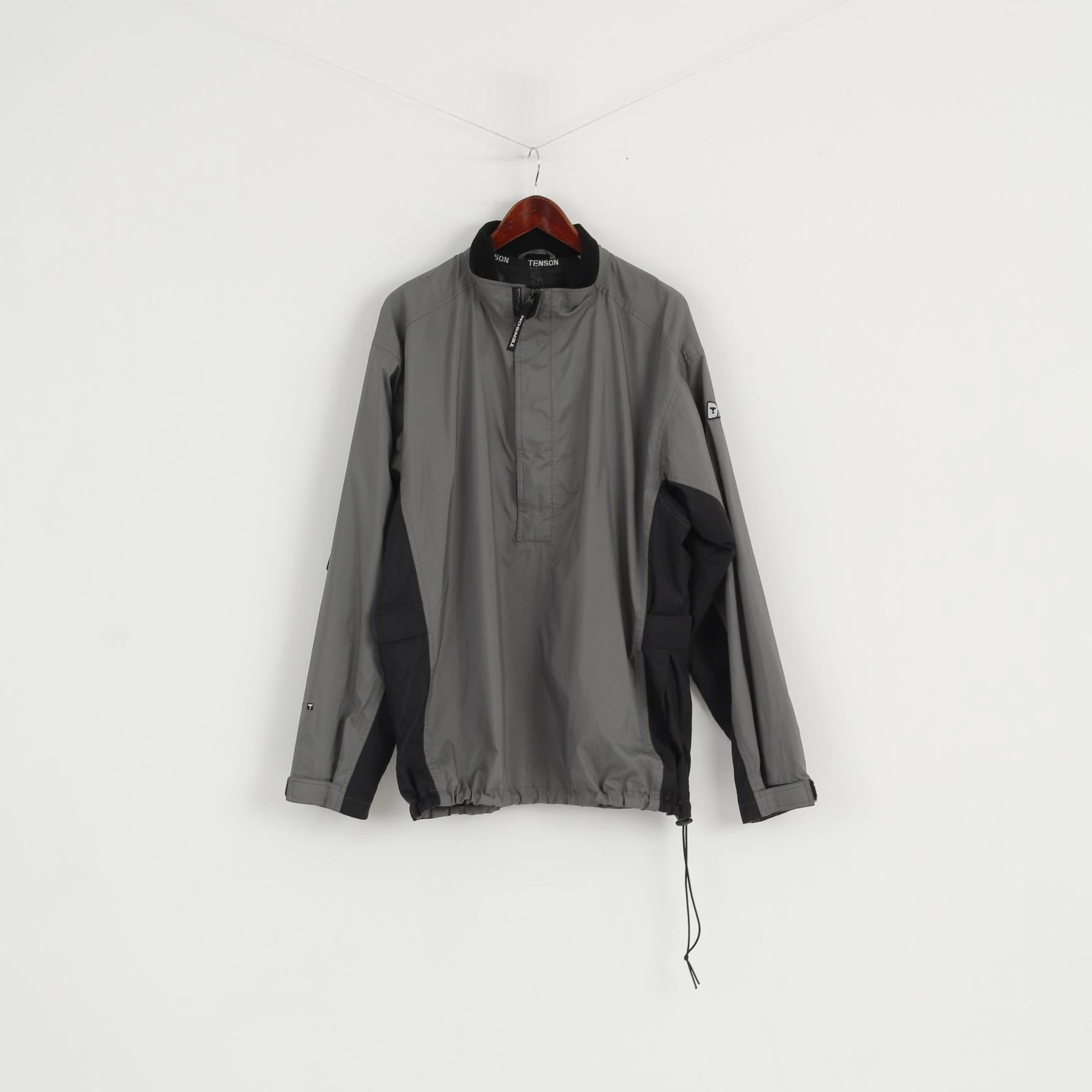 Tenson Men XL Jacket Green Pullover Windproof Technical Outdoor Lightweight Top Urban Activity