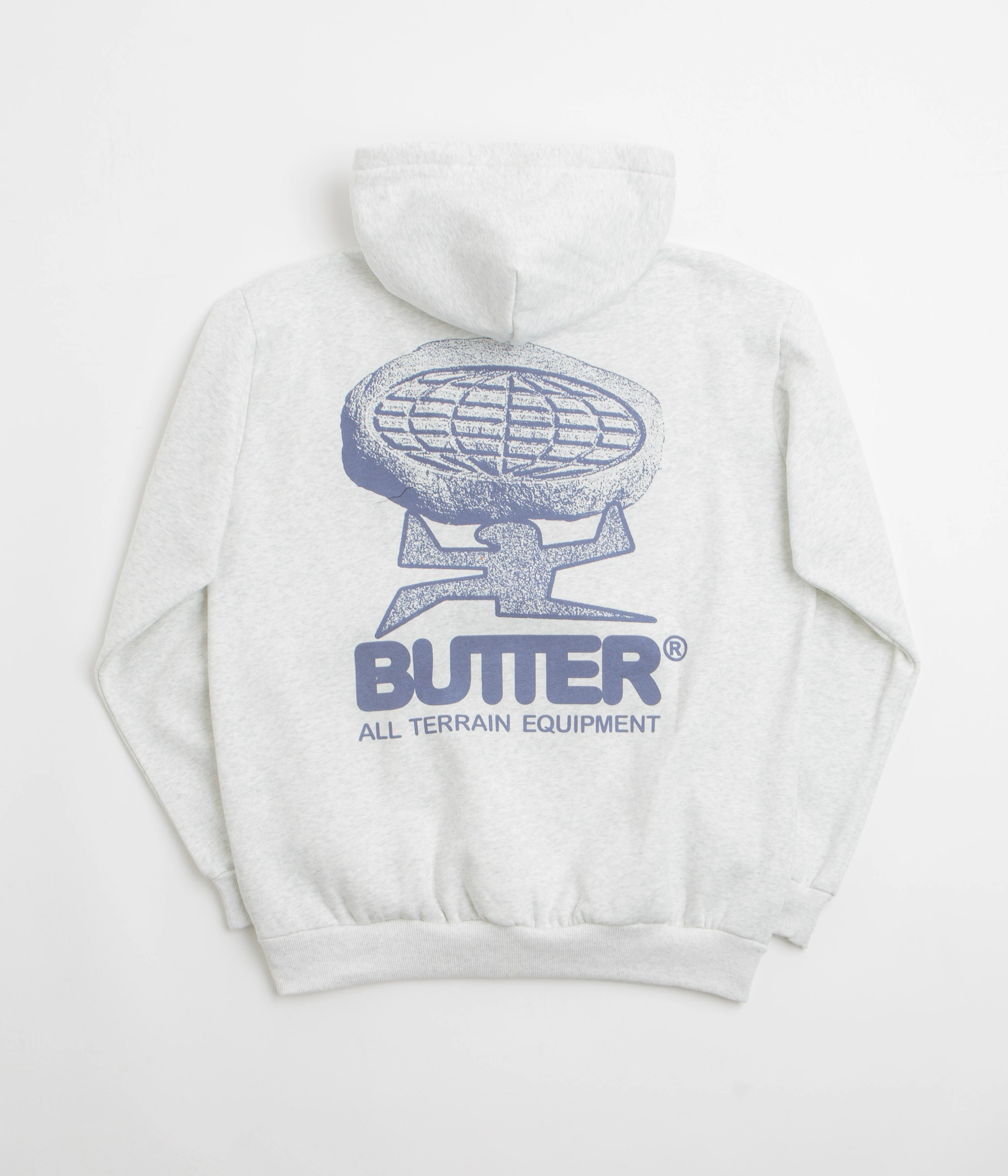 Recycled materials Adjustable Cuffs Butter Goods Terrain Hoodie - Ash