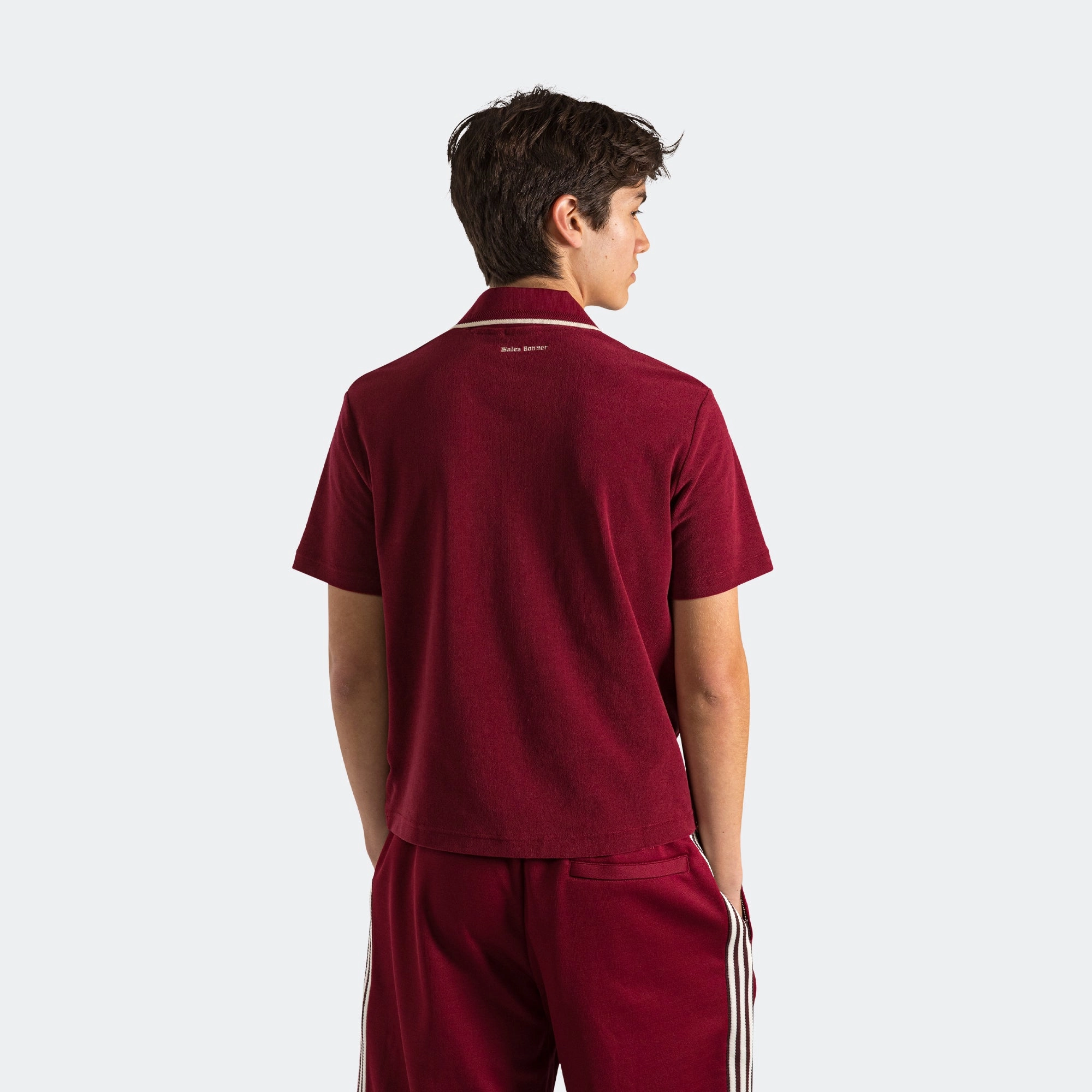 Timeless Piece Versatile Look Terry Polo x Wales Bonner - Collegiate Burgundy