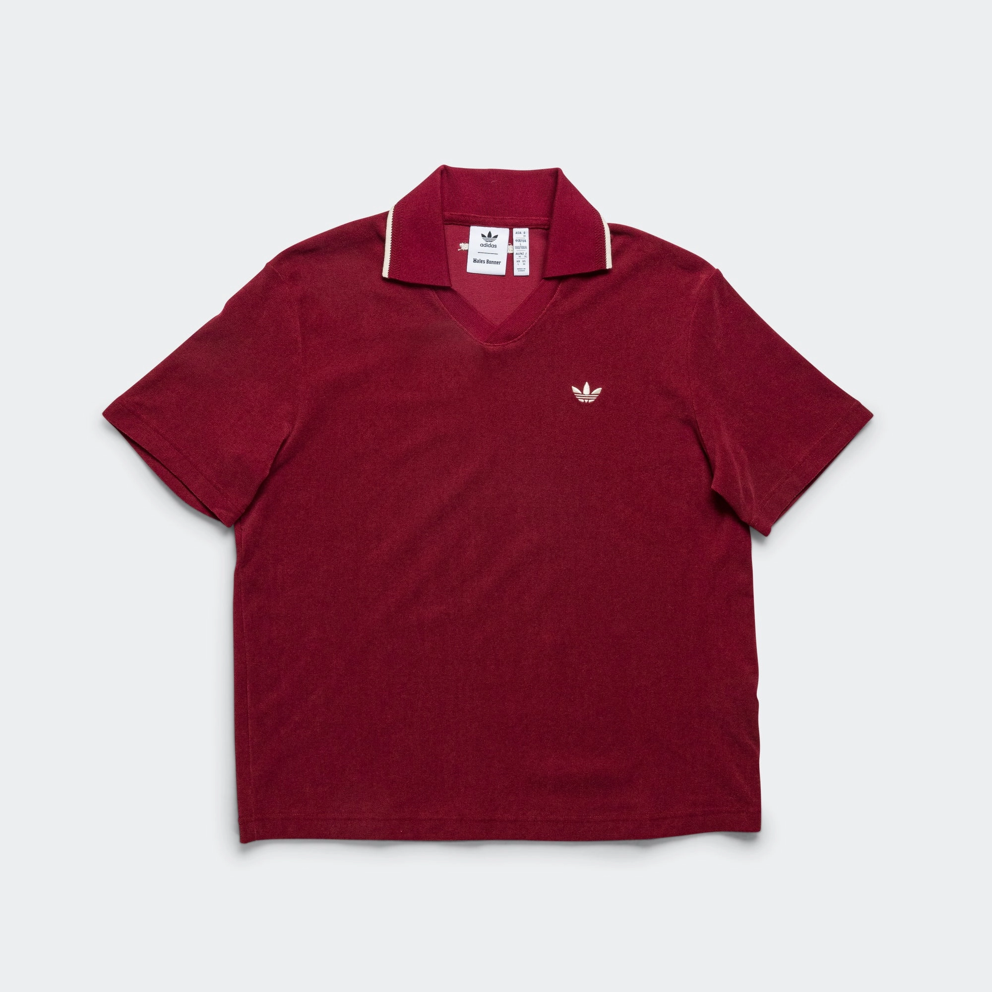 Eco Friendly Dye Terry Polo x Wales Bonner - Collegiate Burgundy