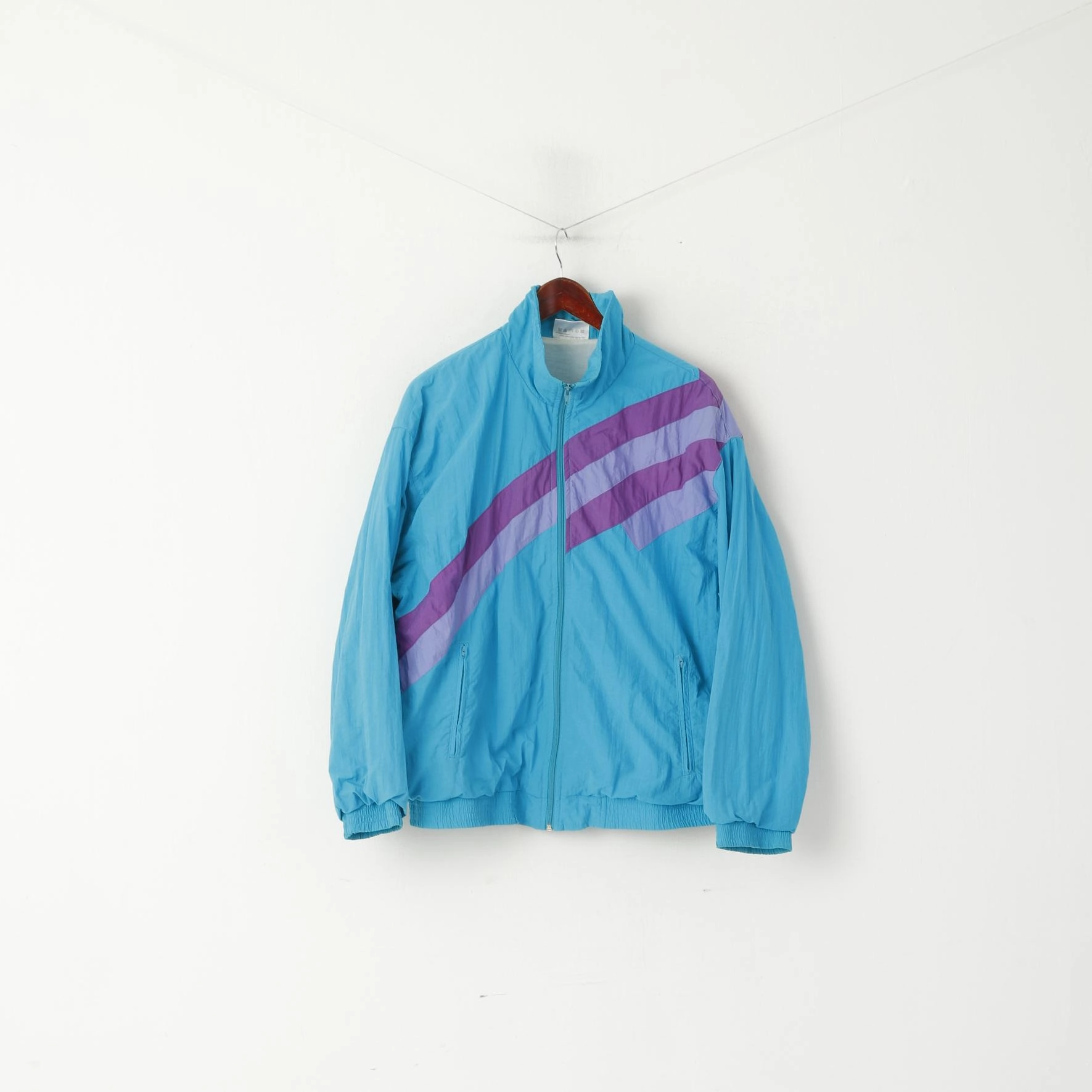 Compact Storage Design The Flagship Men L Jacket Turquoise Festival Bomber Full Zipper retro Tracksuit Top