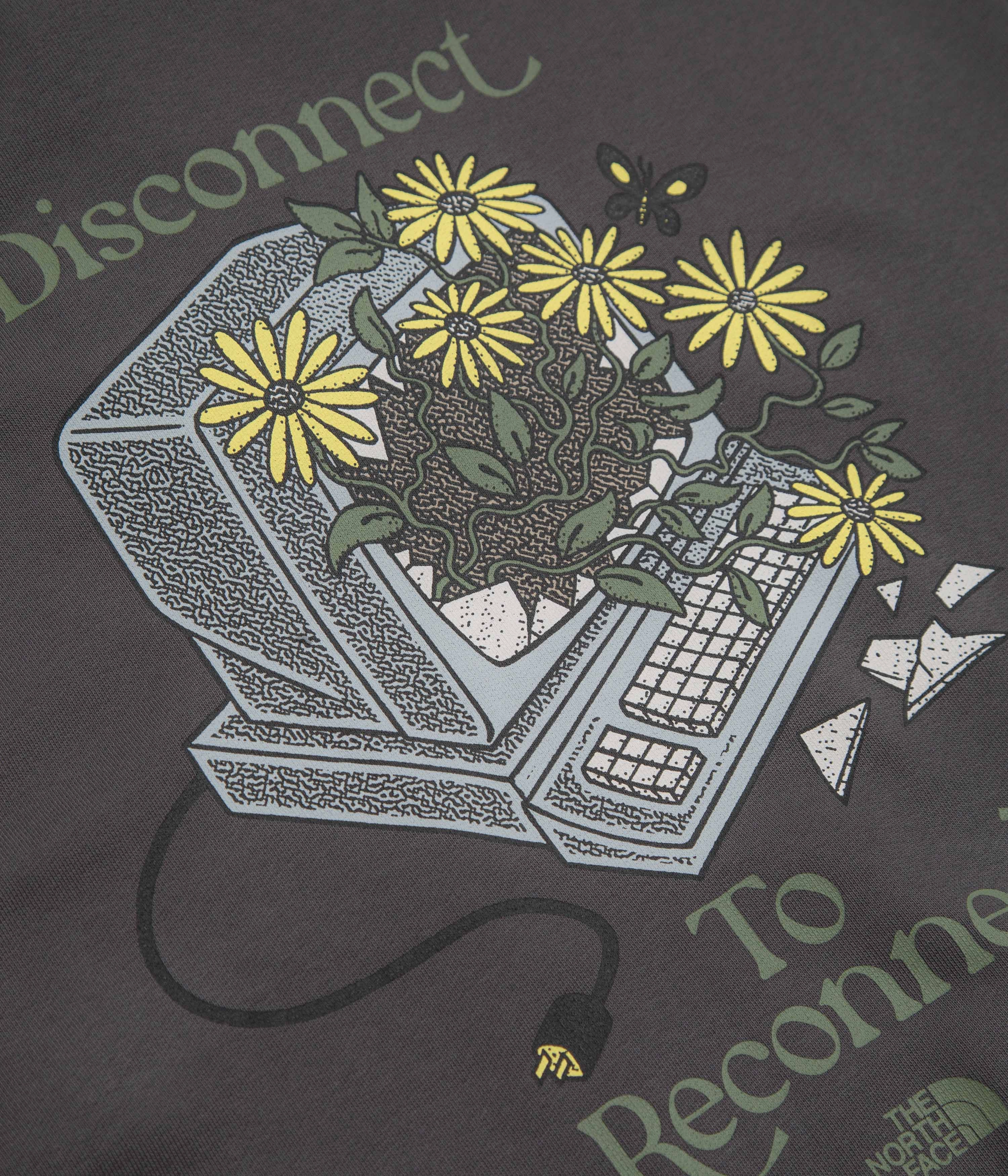 microfiber Trend Style The North Face Connect Relaxed Graphic Hoodie - Anthracite Grey