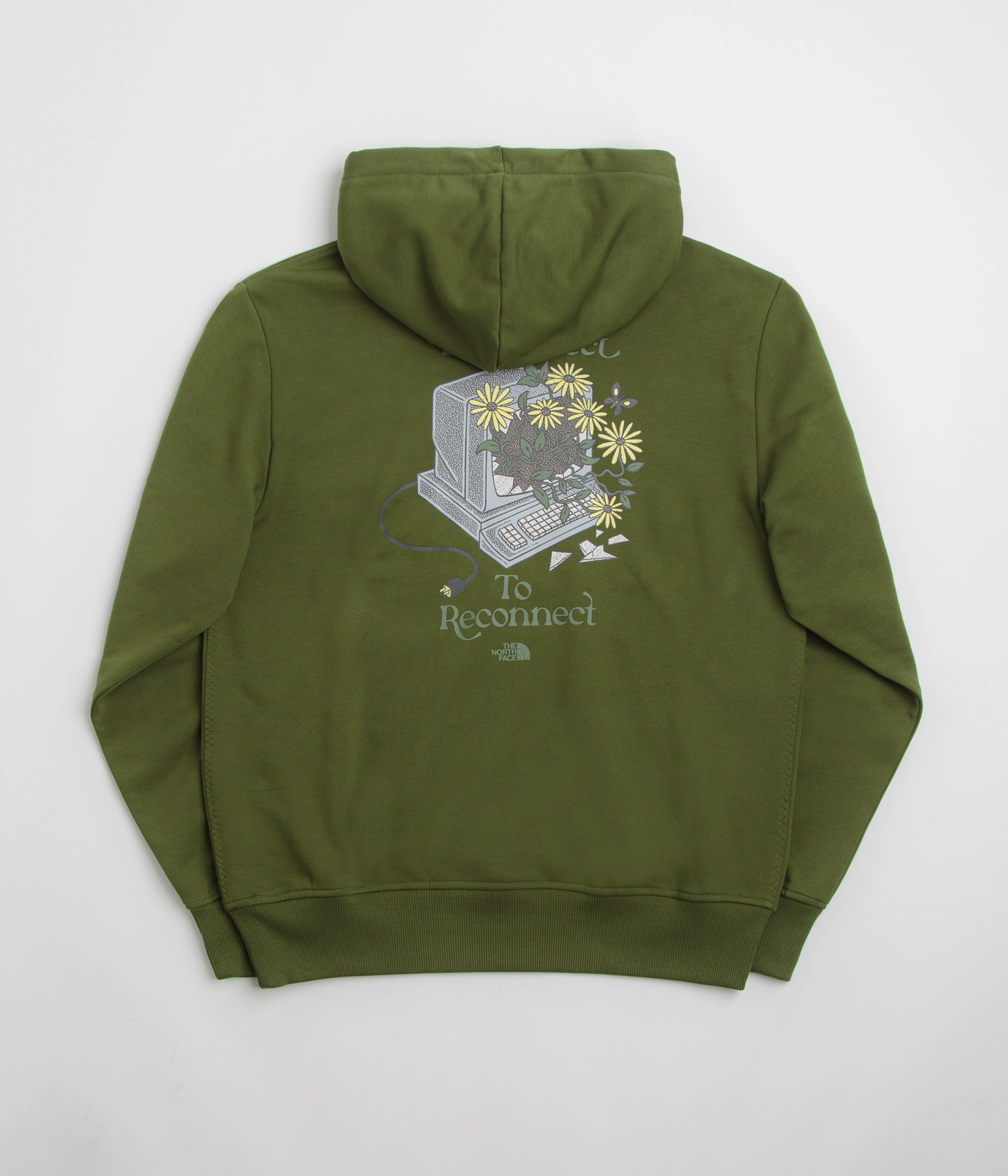 Tomboy look The North Face Connect Relaxed Graphic Hoodie - Woodland Green