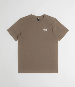 Outdoor Trend Fade Resistant Coating The North Face Simple Dome T-Shirt - Mocha Brown