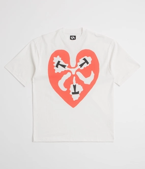 The Trilogy Tapes Heart T-Shirt - White outdoor concert
