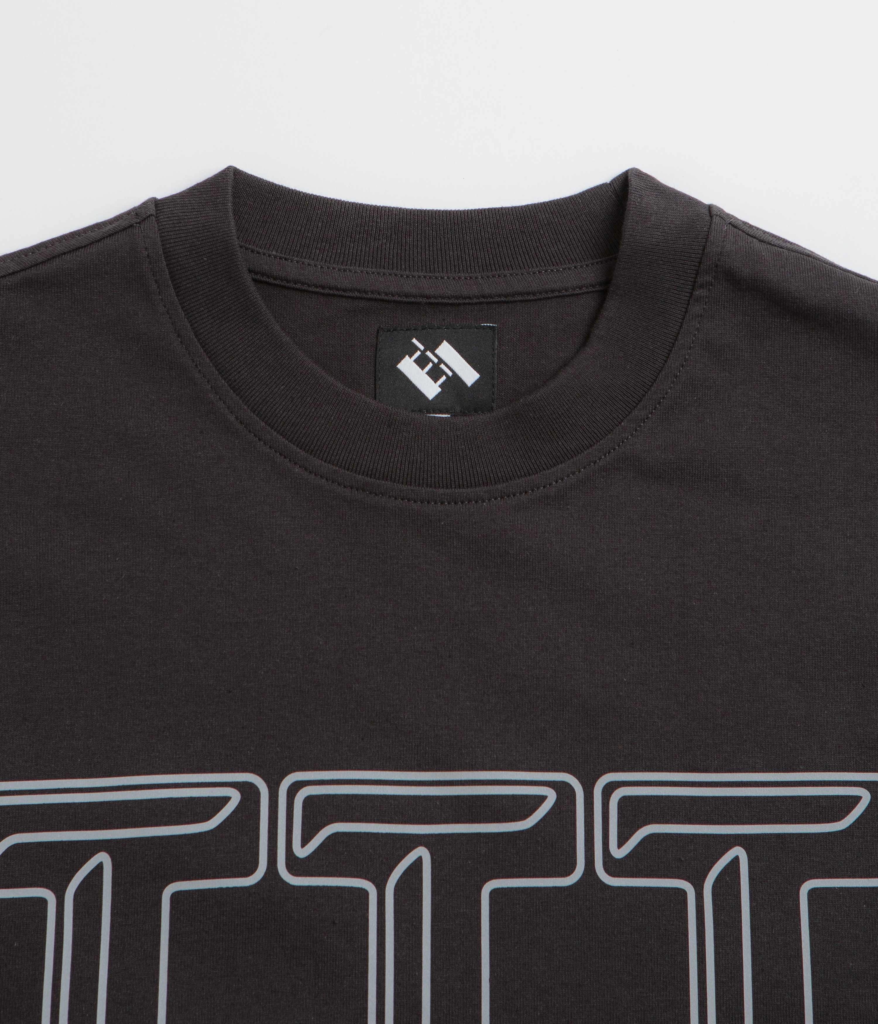 NonIronTechnology Boat neck style The Trilogy Tapes Logo T-Shirt - Black
