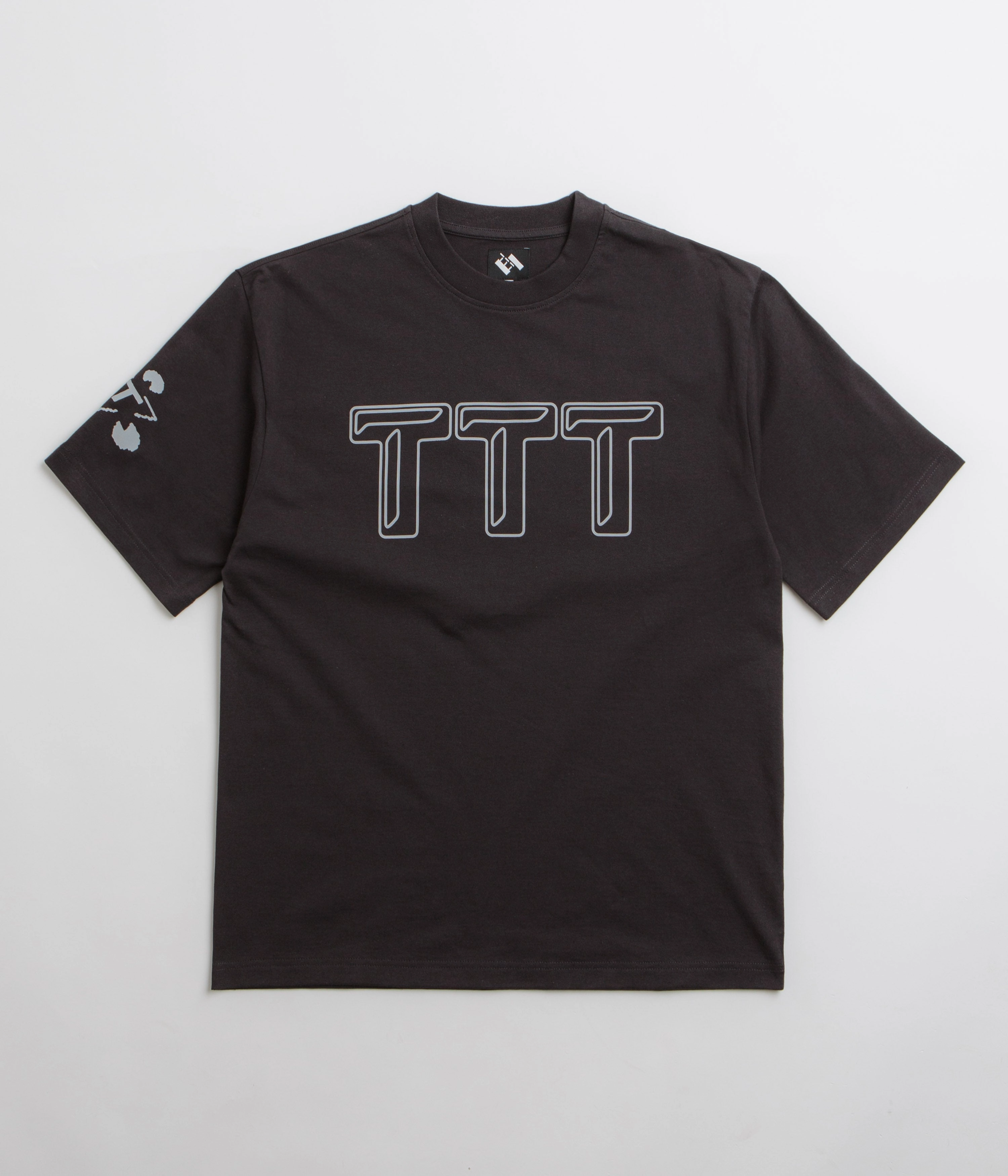 Short sleeved breeziness Timeless Top The Trilogy Tapes Logo T-Shirt - Black