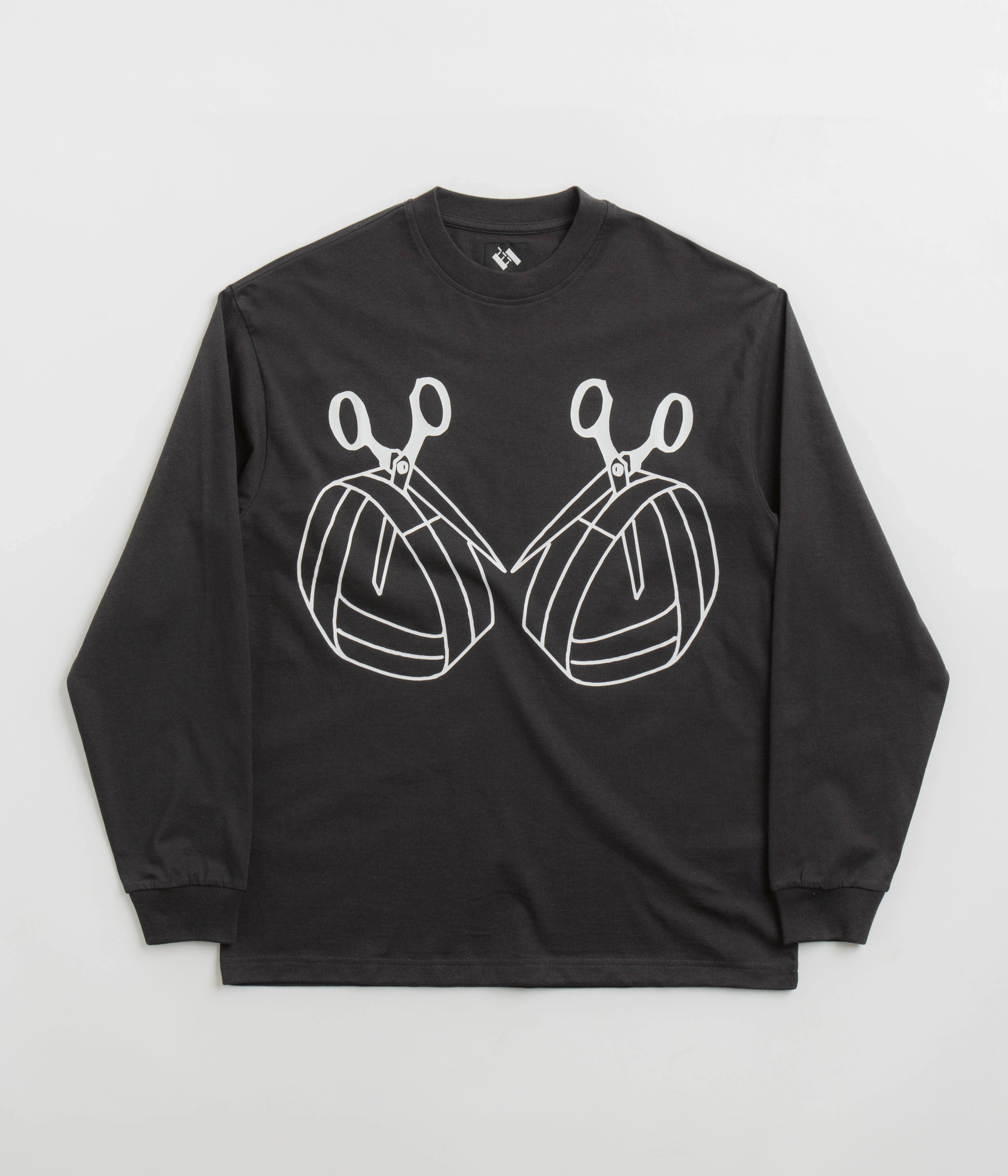 Stylish Layering Eco Conscious Production The Trilogy Tapes Mobius Band Long Sleeve T-Shirt - Black