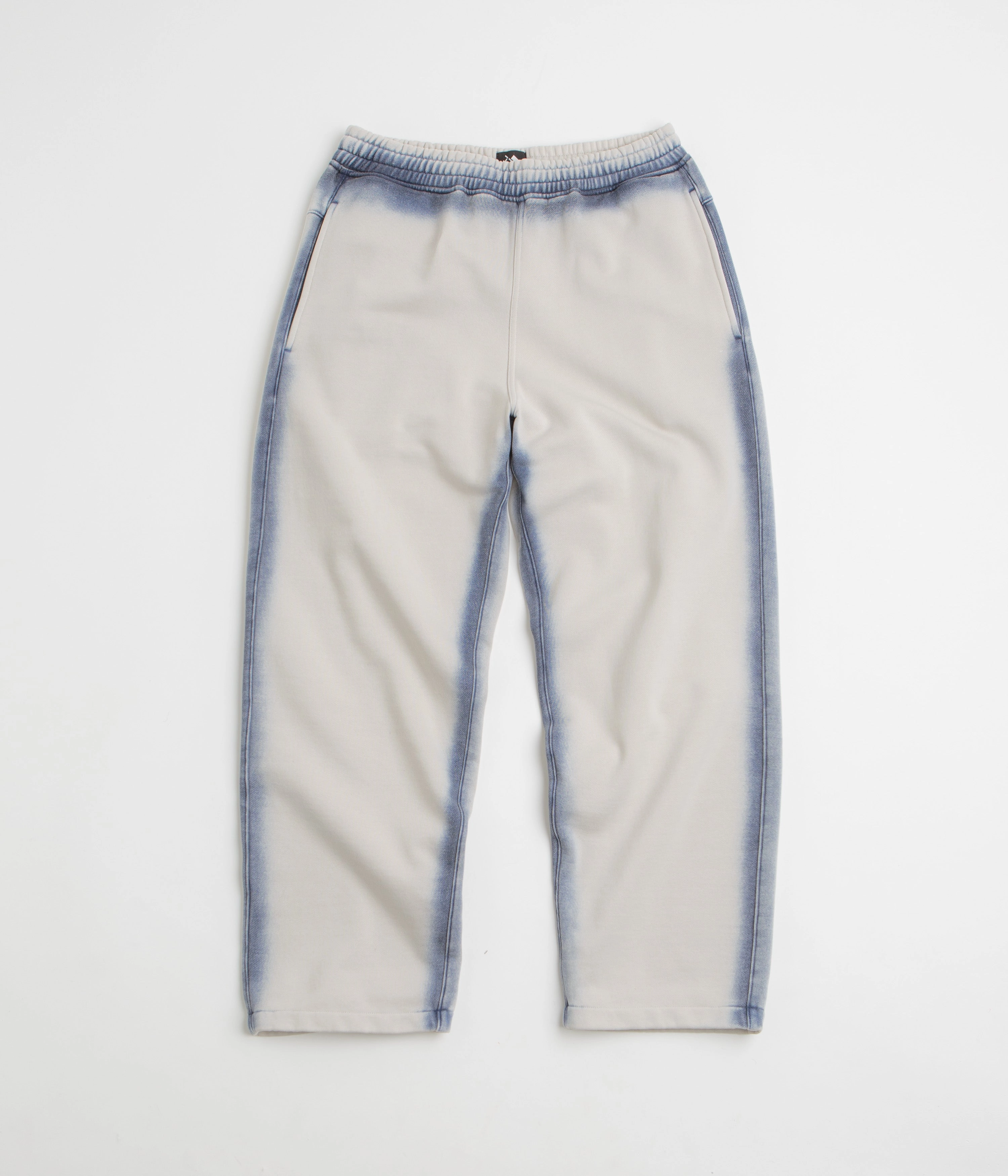The Trilogy Tapes Overdye Open Hem Sweatpants - Grey / Blue Comfy Waistband