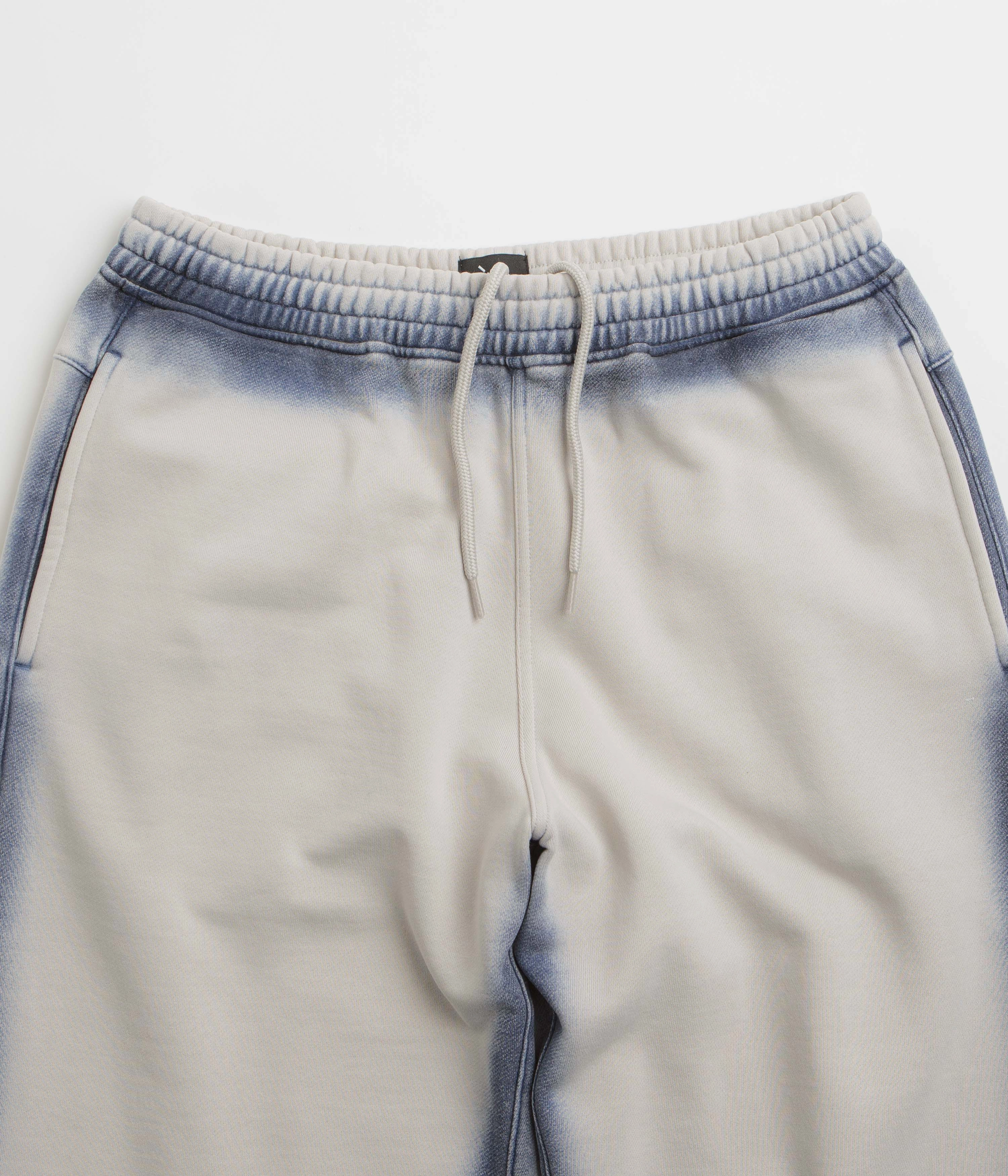 The Trilogy Tapes Overdye Open Hem Sweatpants - Grey / Blue Casual Comfort Wear Sporty Design