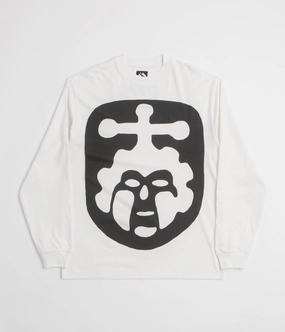 The Trilogy Tapes Screwhead Long Sleeve T-Shirt - White Relaxed fit wear Everyday Look Wear