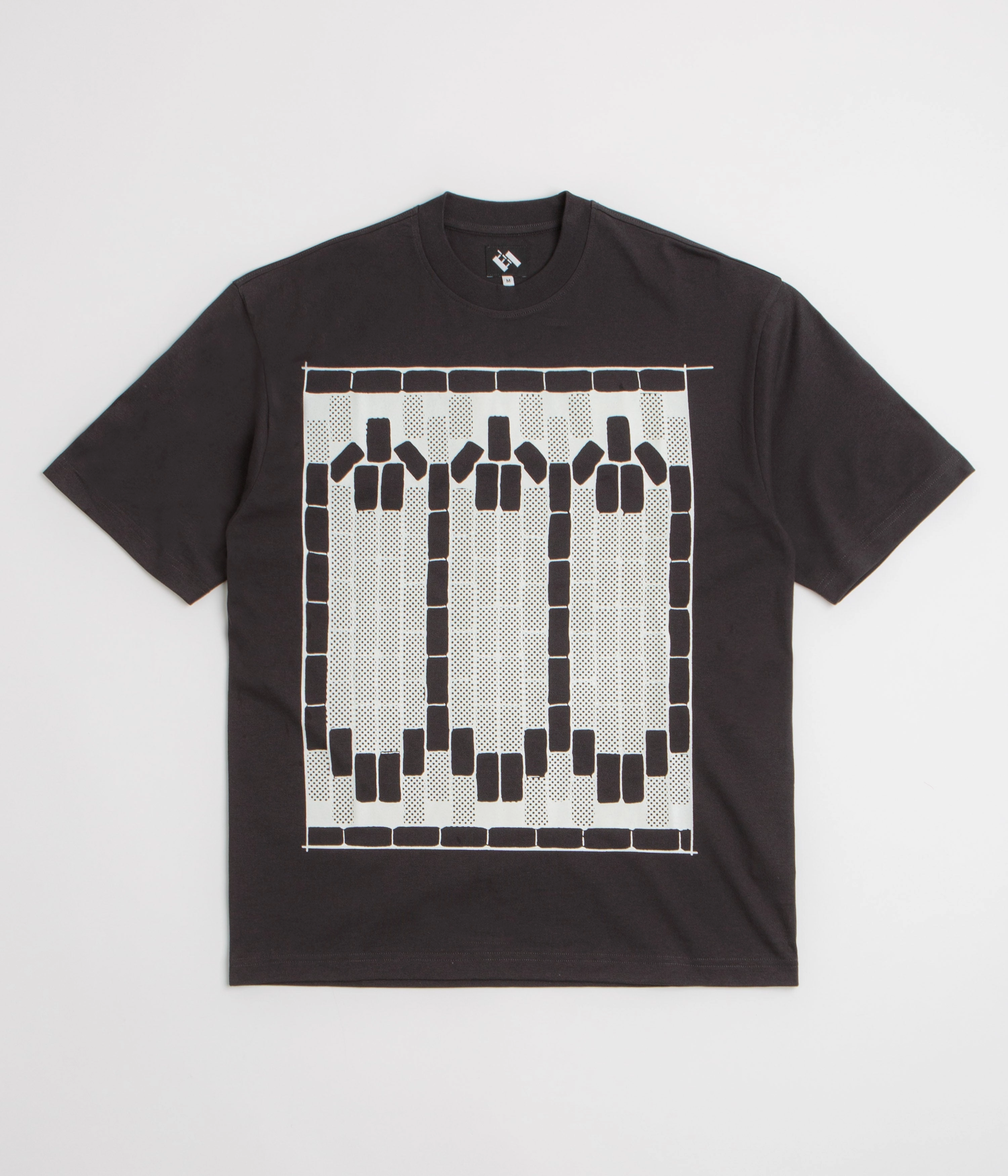 Reinforced Hems Eco Friendly Material The Trilogy Tapes Tetris Teeth T-Shirt - Black / Glow In The Dark