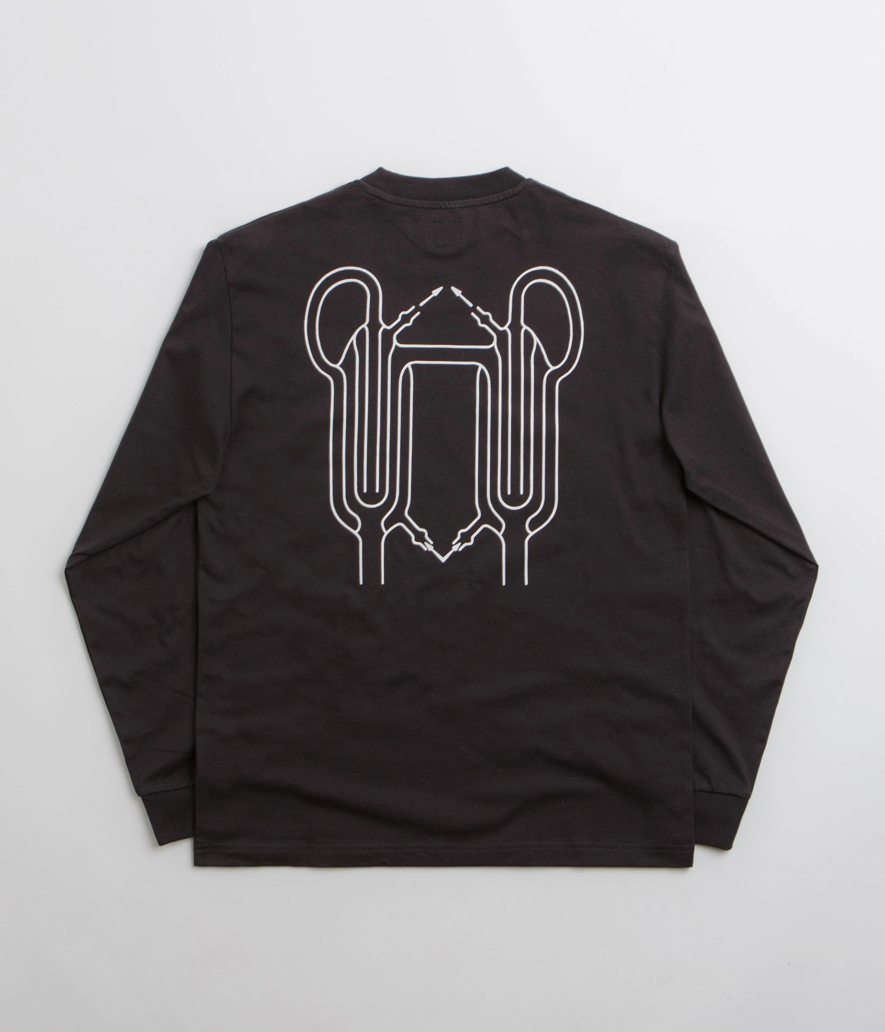 The Trilogy Tapes Winter Glassworks Long Sleeve T-Shirt - Black Perfectly Fit