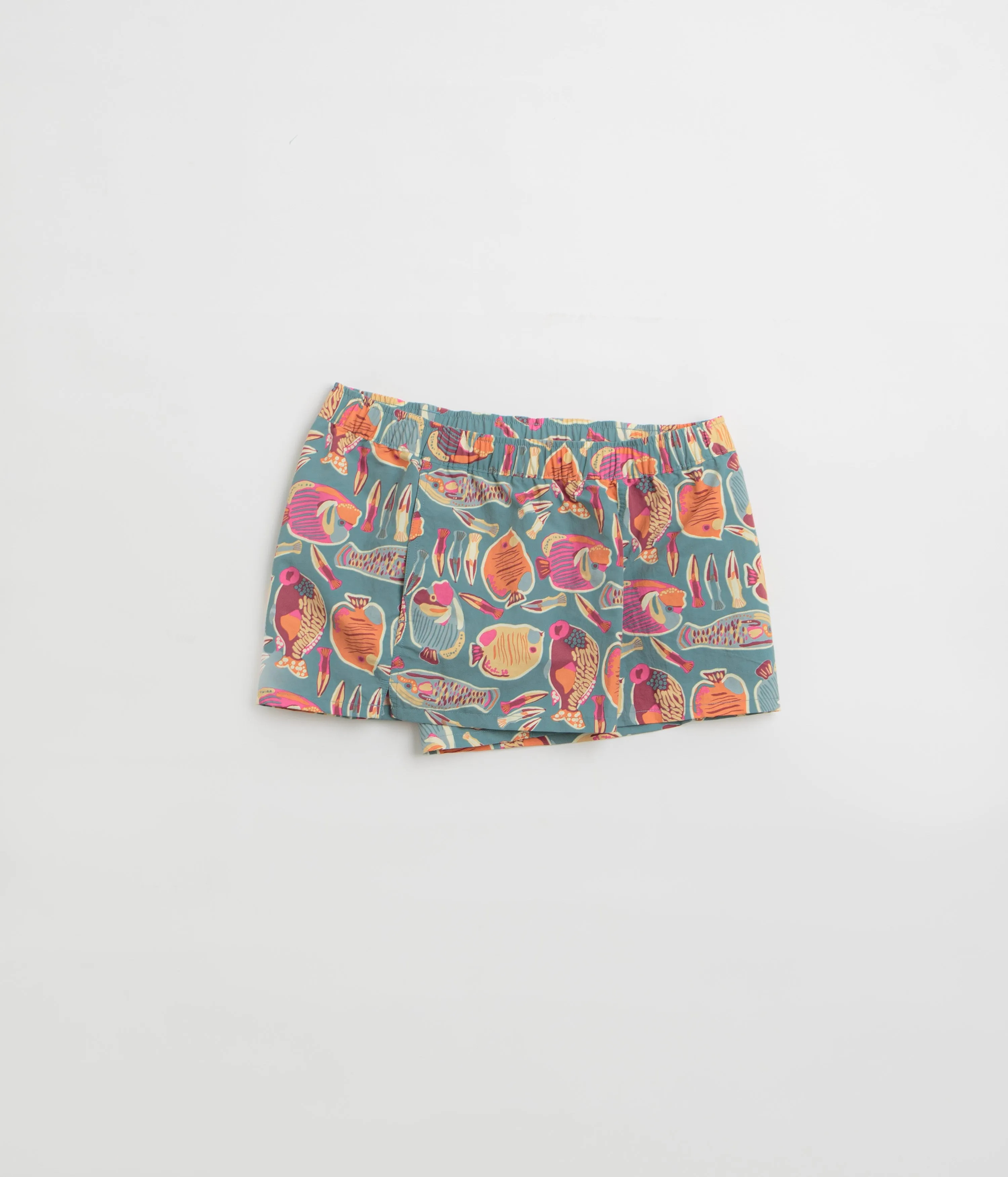 fishing attire Bohemian style Patagonia Womens Barely Baggies 2.5" Shorts - Flourish: Abundant Blue