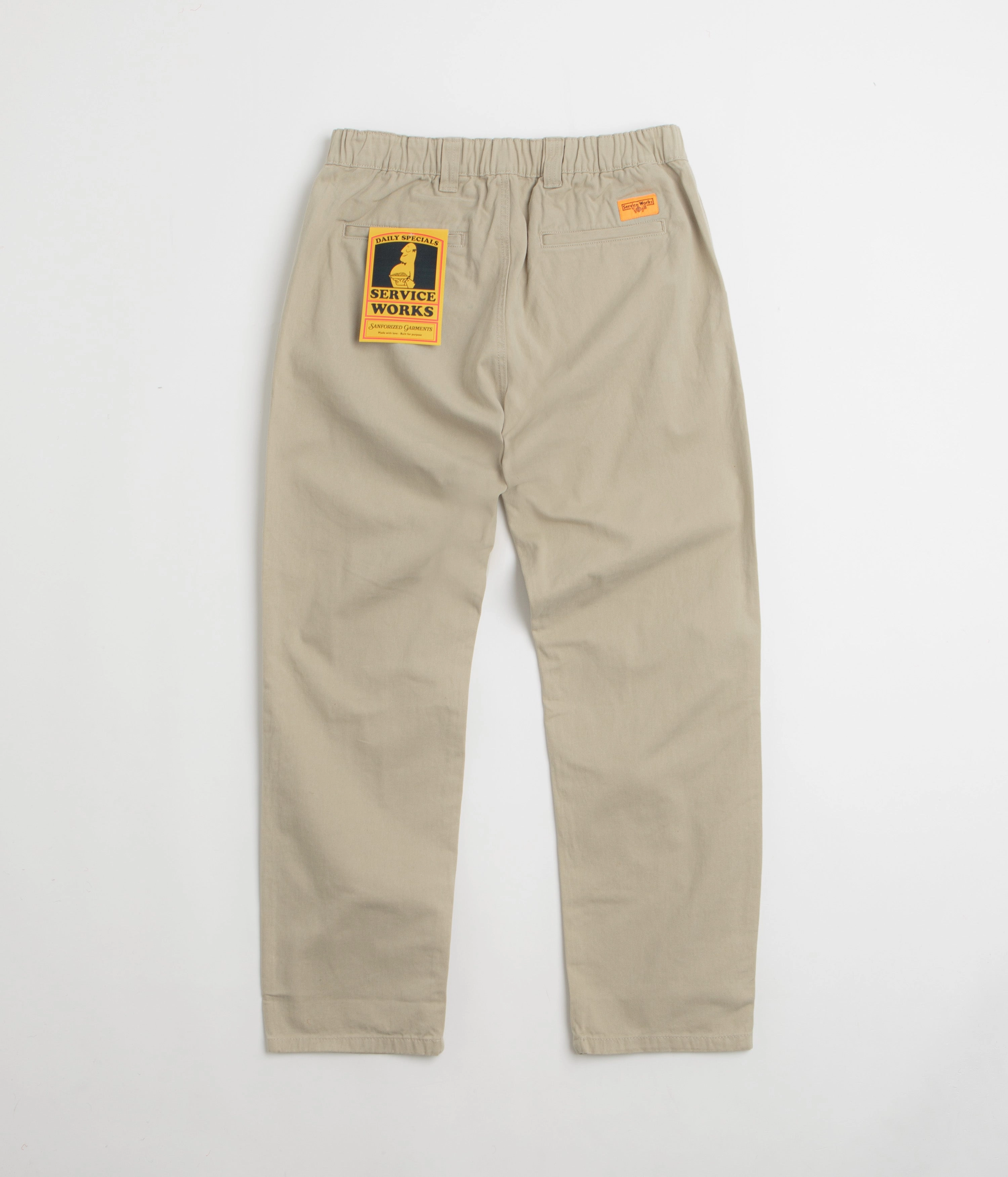 Service Works Drill Waiter Pants - Khaki DoubleLayeredKnees