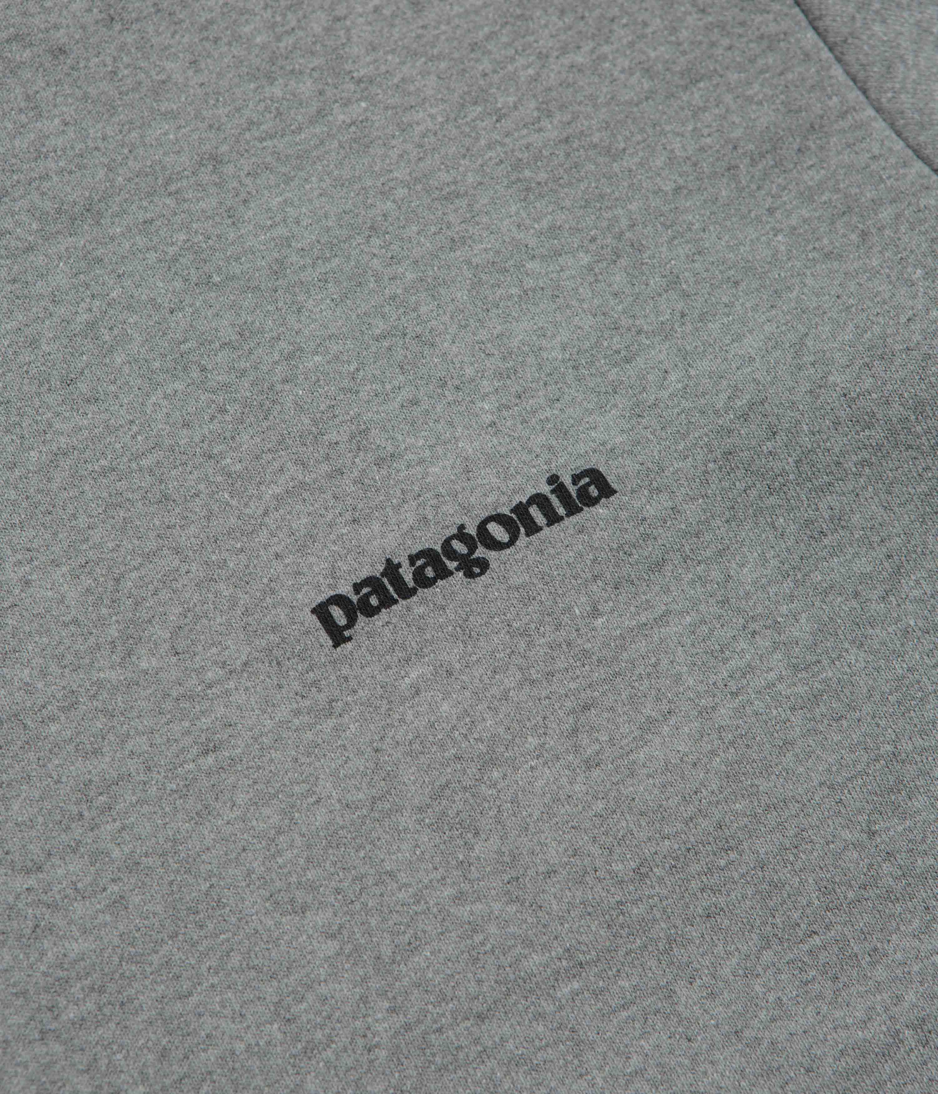 Patagonia Fitz Roy Icon Uprisal Crewneck Sweatshirt - Gravel Heather Travel Active Vacation Style