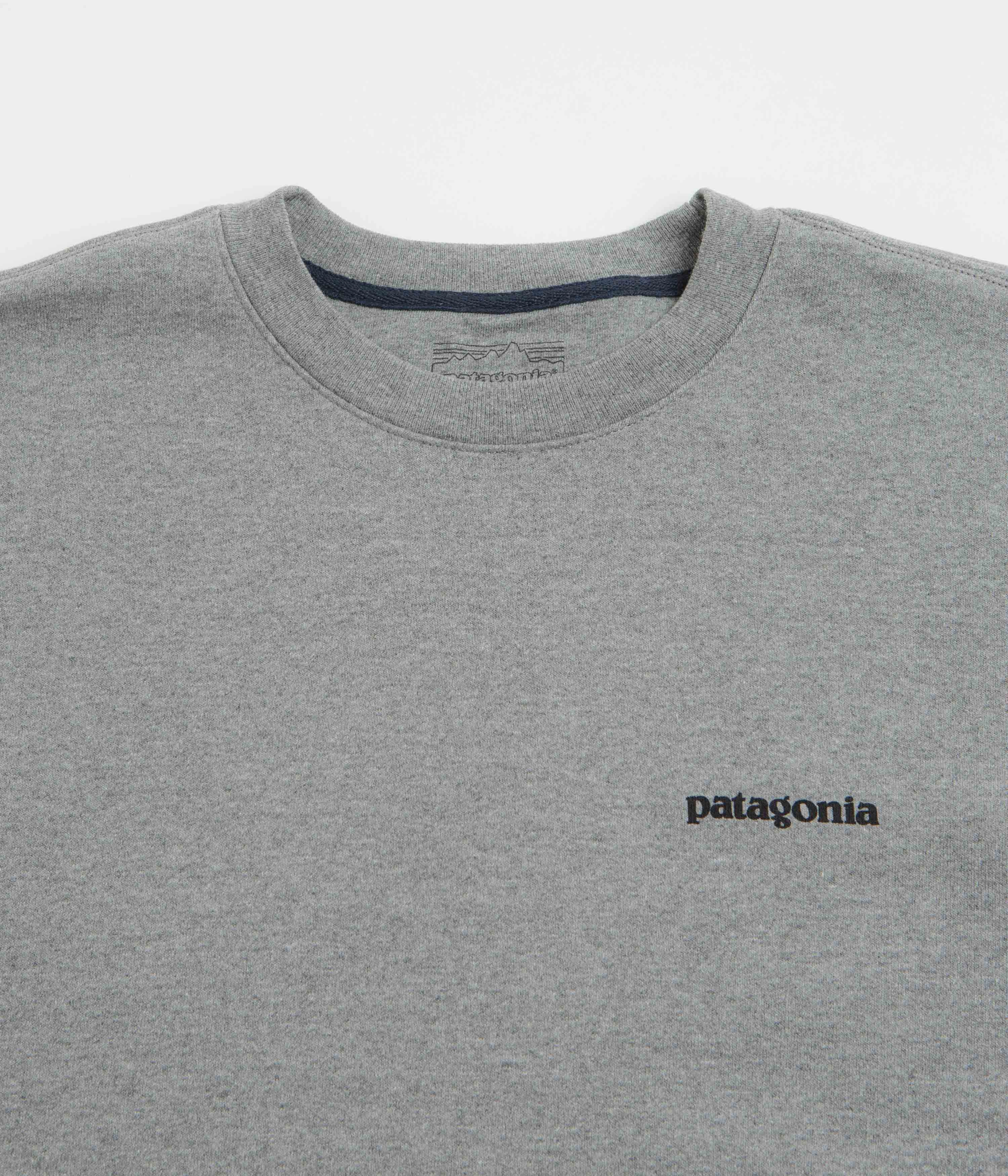 Patagonia Fitz Roy Icon Uprisal Crewneck Sweatshirt - Gravel Heather Effortless Look Cozy Layering