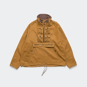 Chino NICKLE 6 Anorak(WORKING Embroidery) - Camel/Navy Low Profile Collar Flexible Hood Design