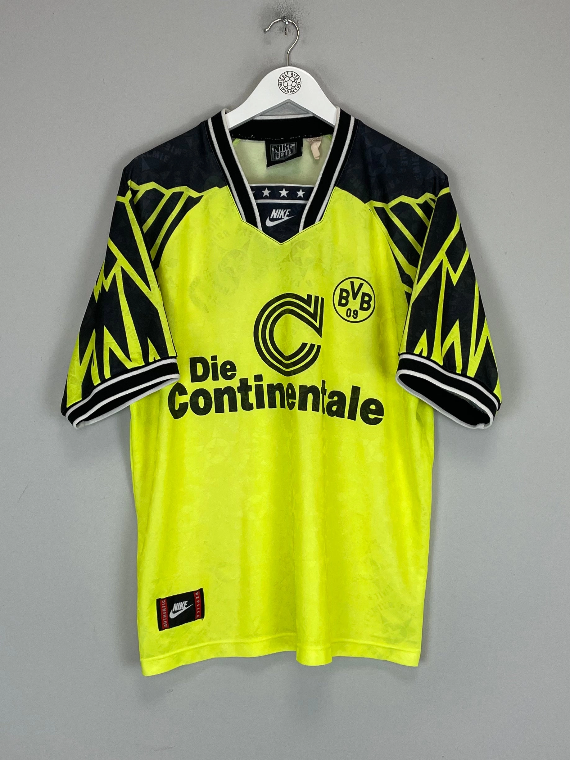 1994/95 DORTMUND HOME SHIRT (M) NIKE Odor Resistant Clothing Tech Classic Fit