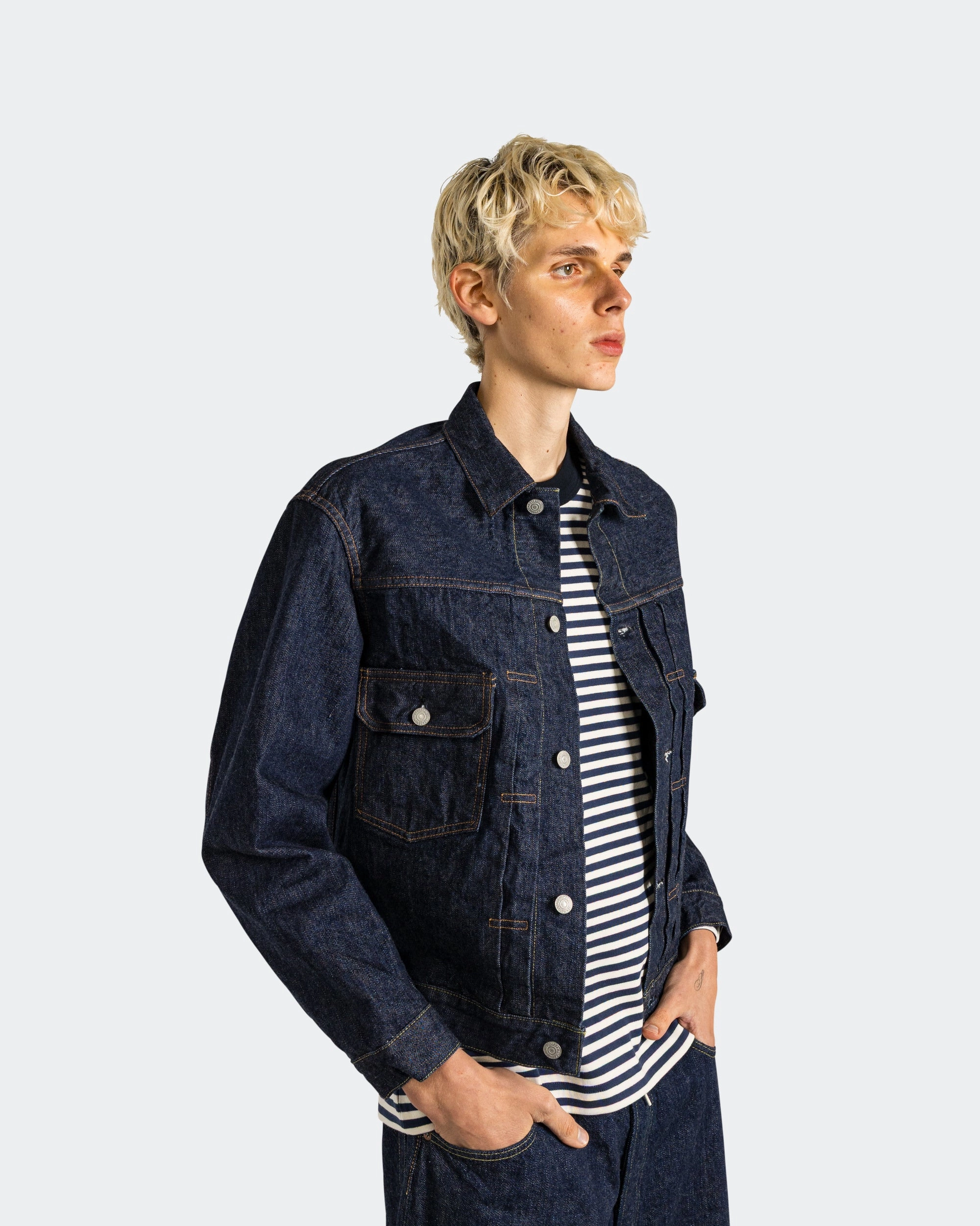 Type2 1950's Denim Jacket - One Wash Weatherproof Barrier Zipper Closure System