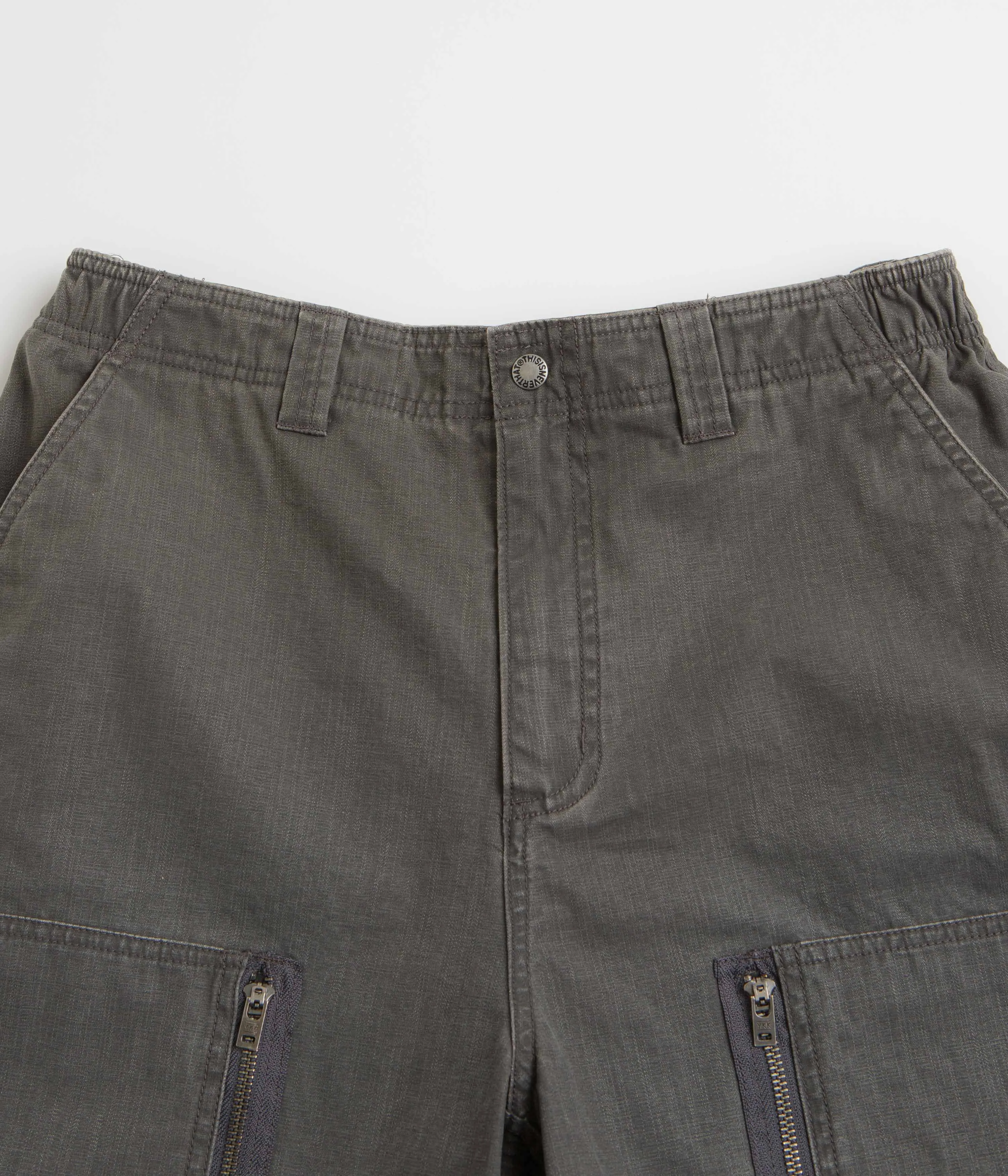 thisisneverthat Flight Cargo Shorts - Grey Beach Ready Shorts