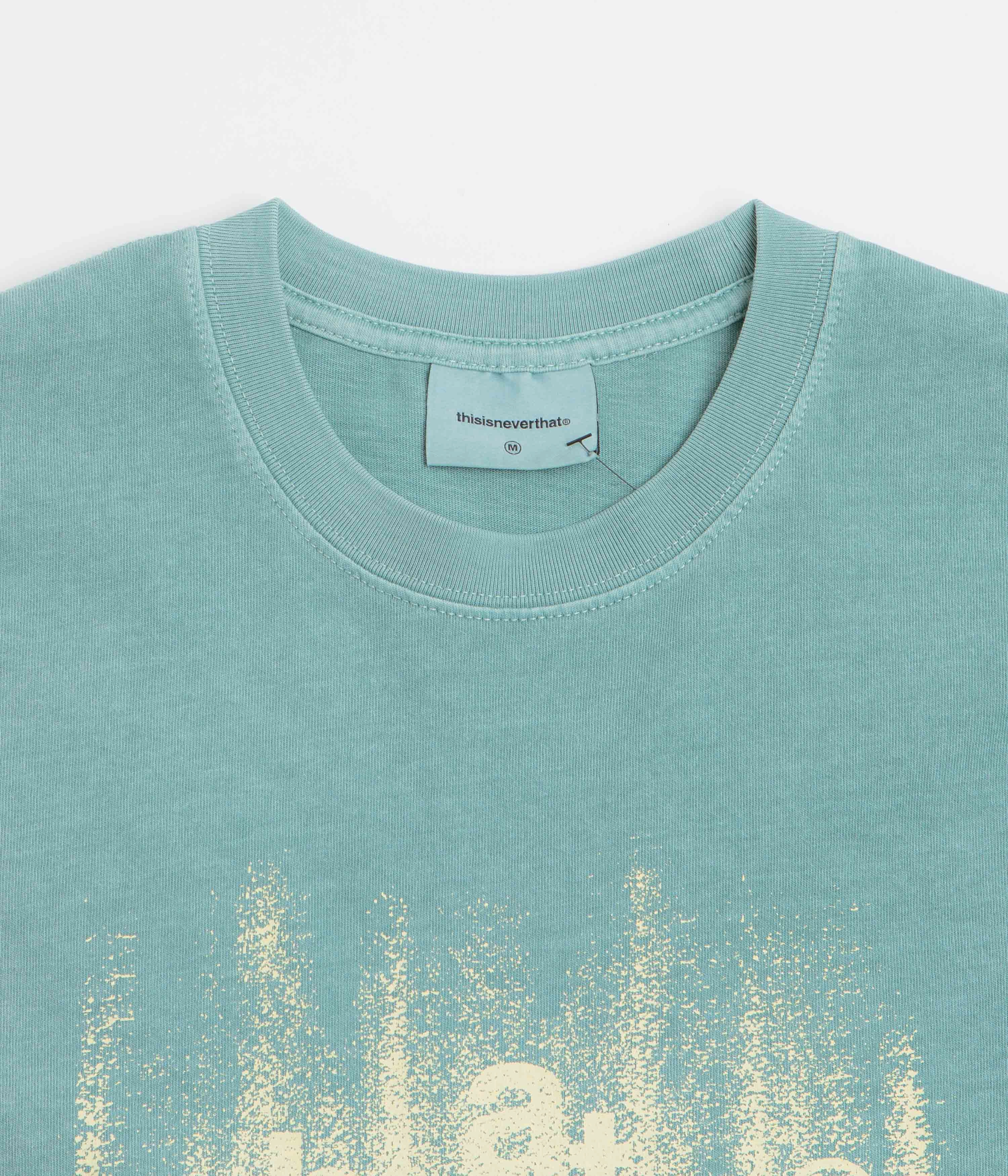 thisisneverthat Brushed Paint T-Shirt - Emerald Slim fit sleekness