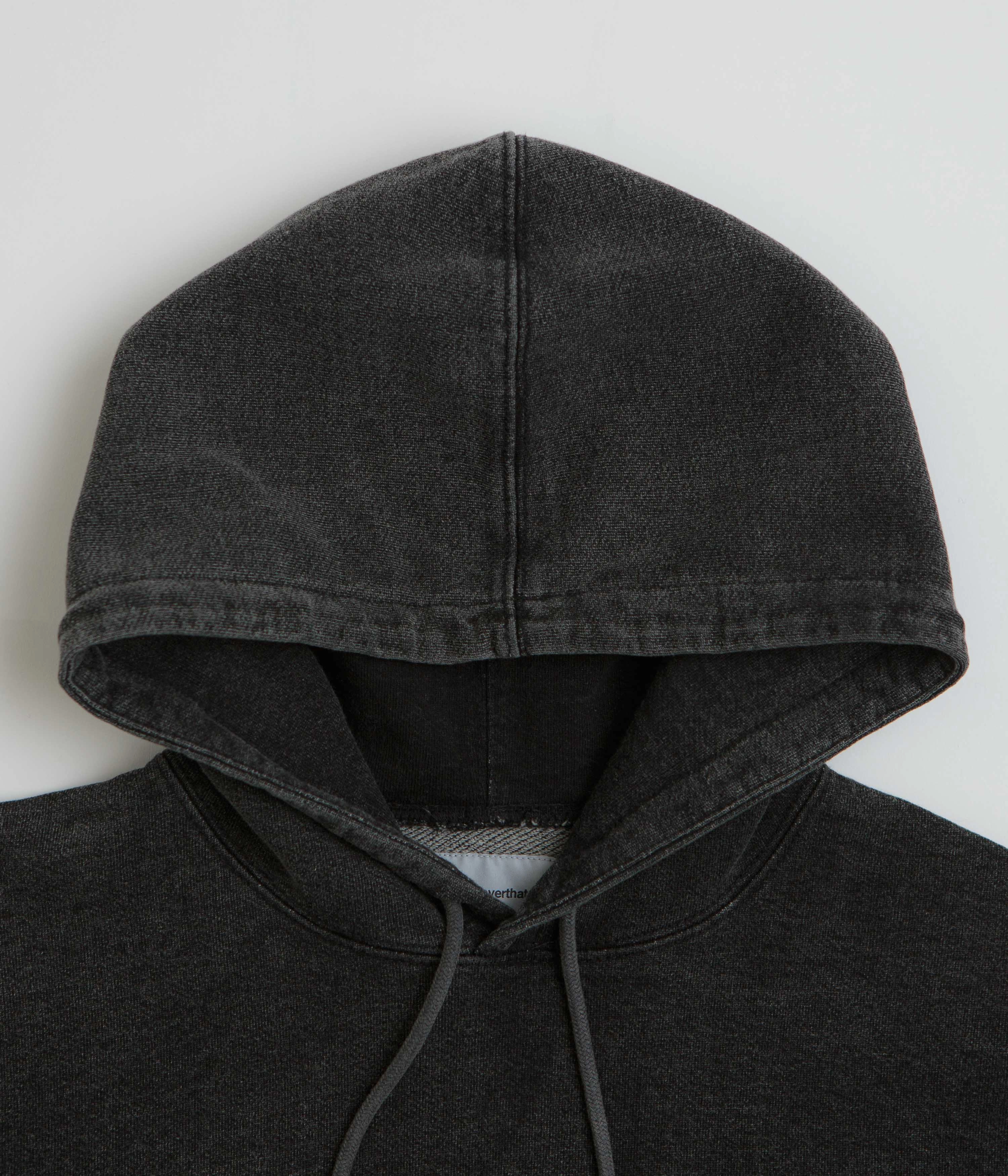 thisisneverthat T-Logo LT Hoodie - Washed Black Taped Shoulder Seams coffee shop hangout