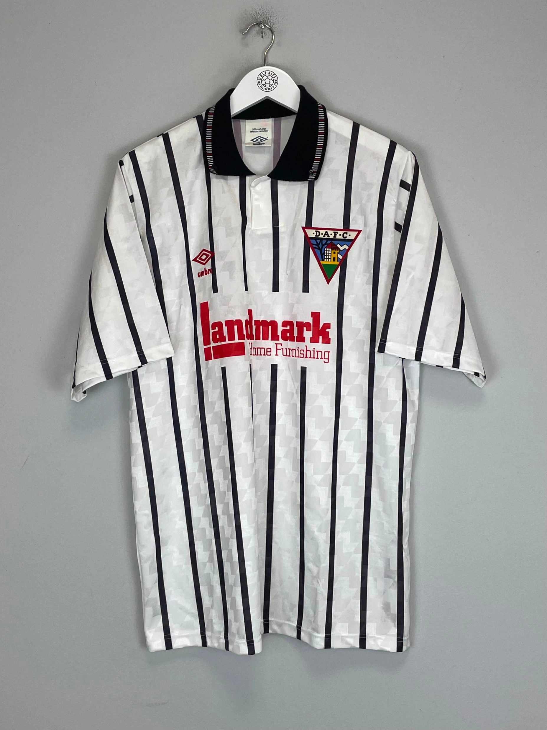 Layer Base 1991/92 DUNFERMLINE *MINT* HOME SHIRT (L) UMBRO