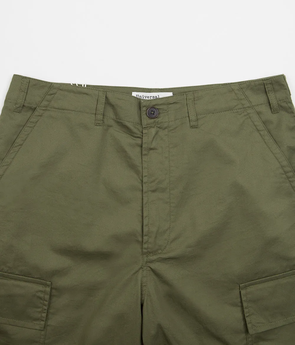 men's fashion Universal Works MW Cargo Shorts - Olive