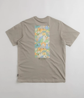 Essential Clothing Columbia Explorers Canyon Back T-Shirt - Flint Grey / Epicamp Graphic